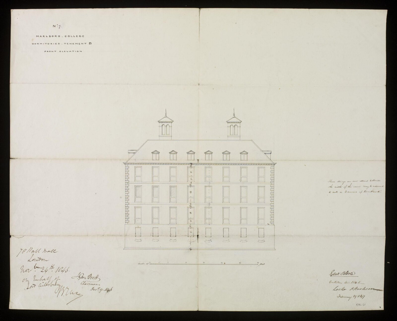 Drawing, Edward Blore, 04/10/1846