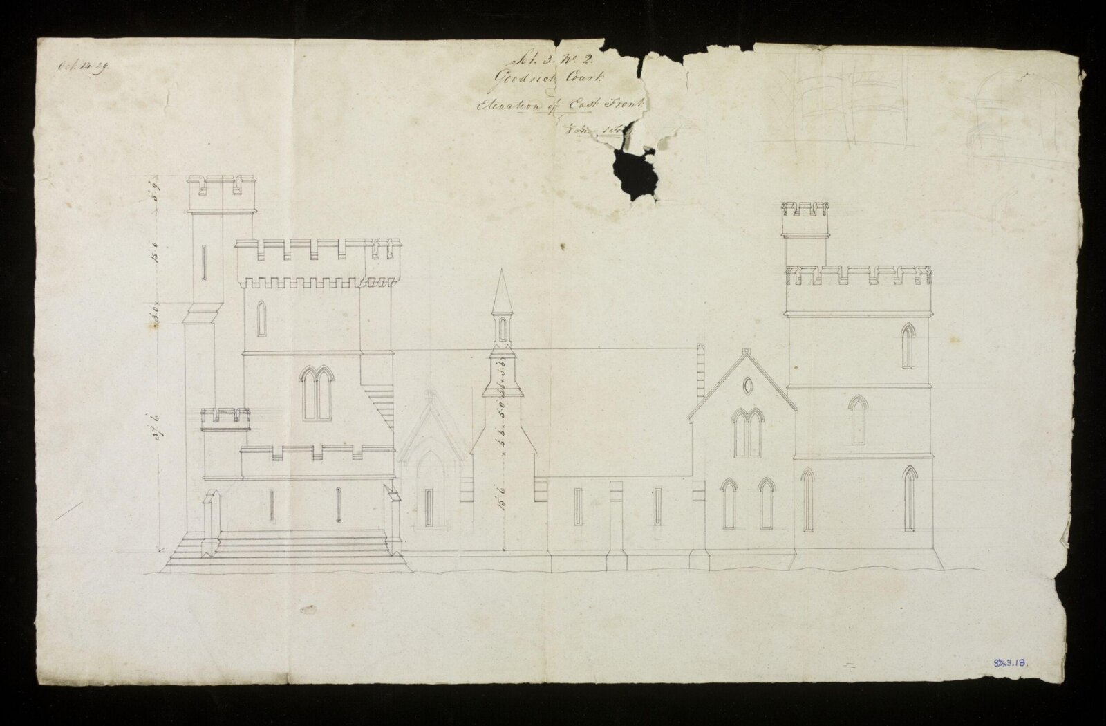 Drawing, Edward Blore, 14/10/1829