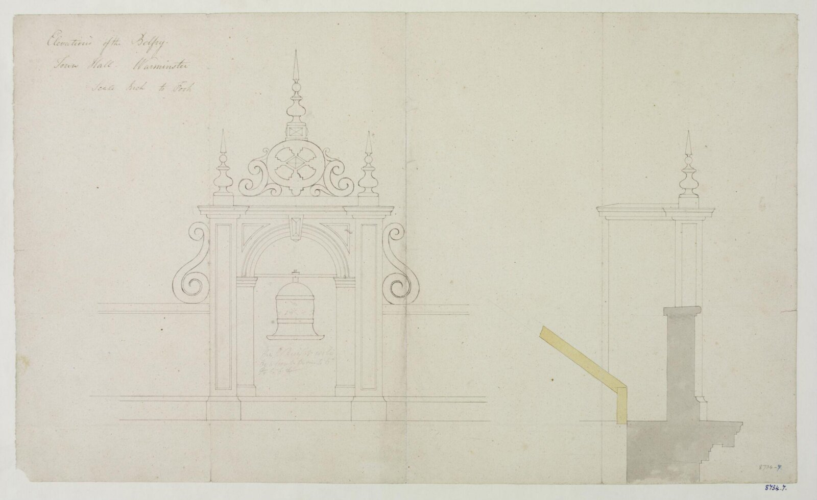 Drawing, Edward Blore, c 1830
