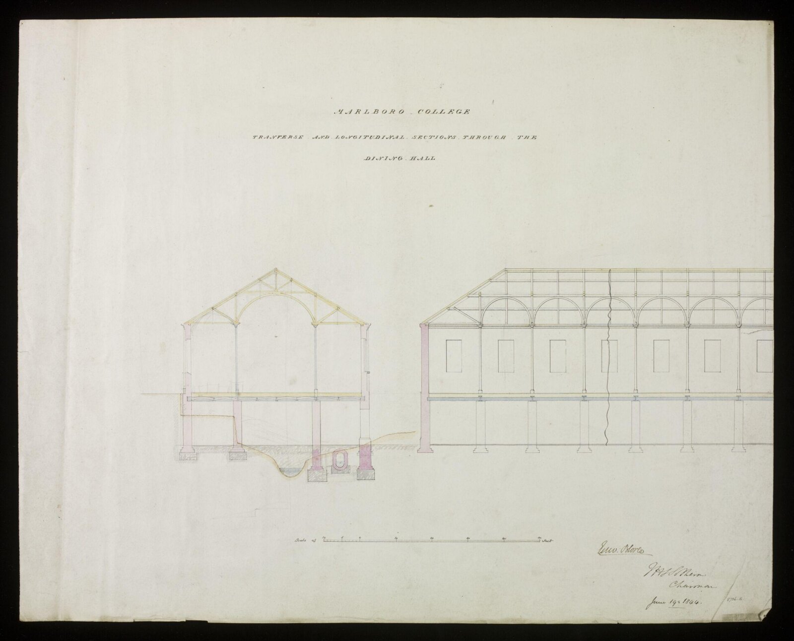 Drawing, Edward Blore, 19/06/1844