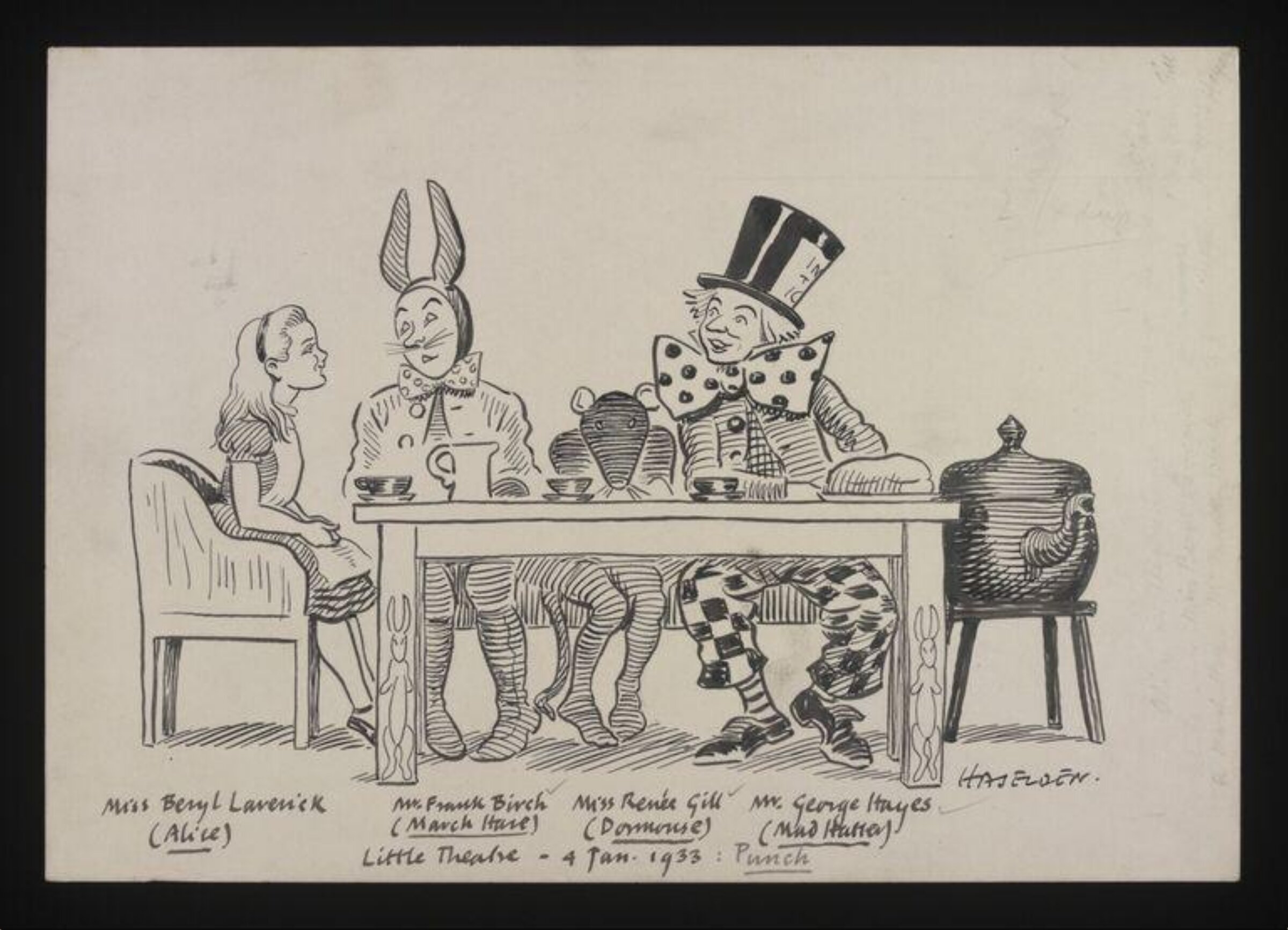 Alice in Wonderland cartoon, Haselden, 1933