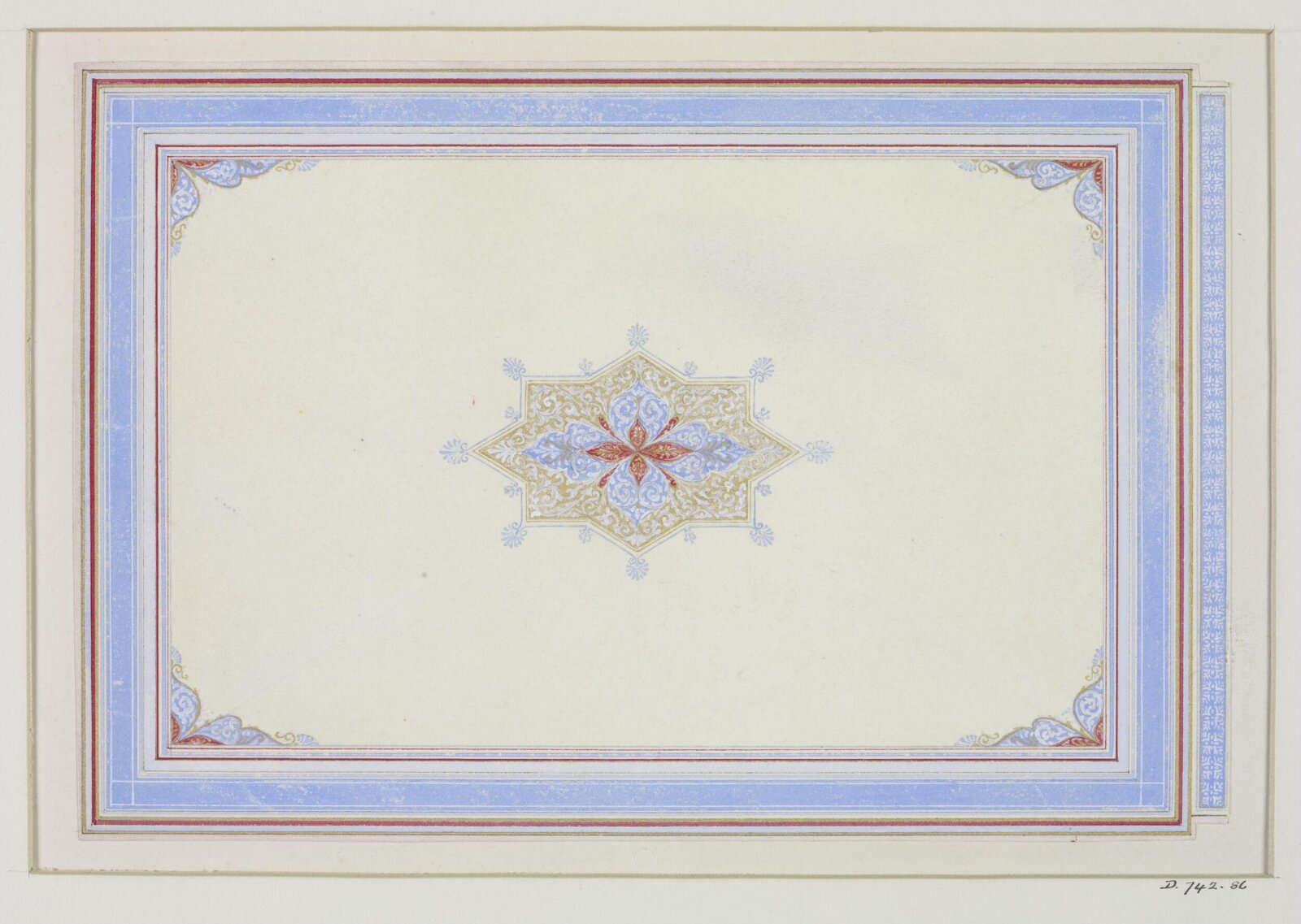 Design for ceiling, Owen Jones, 1809 - 1874