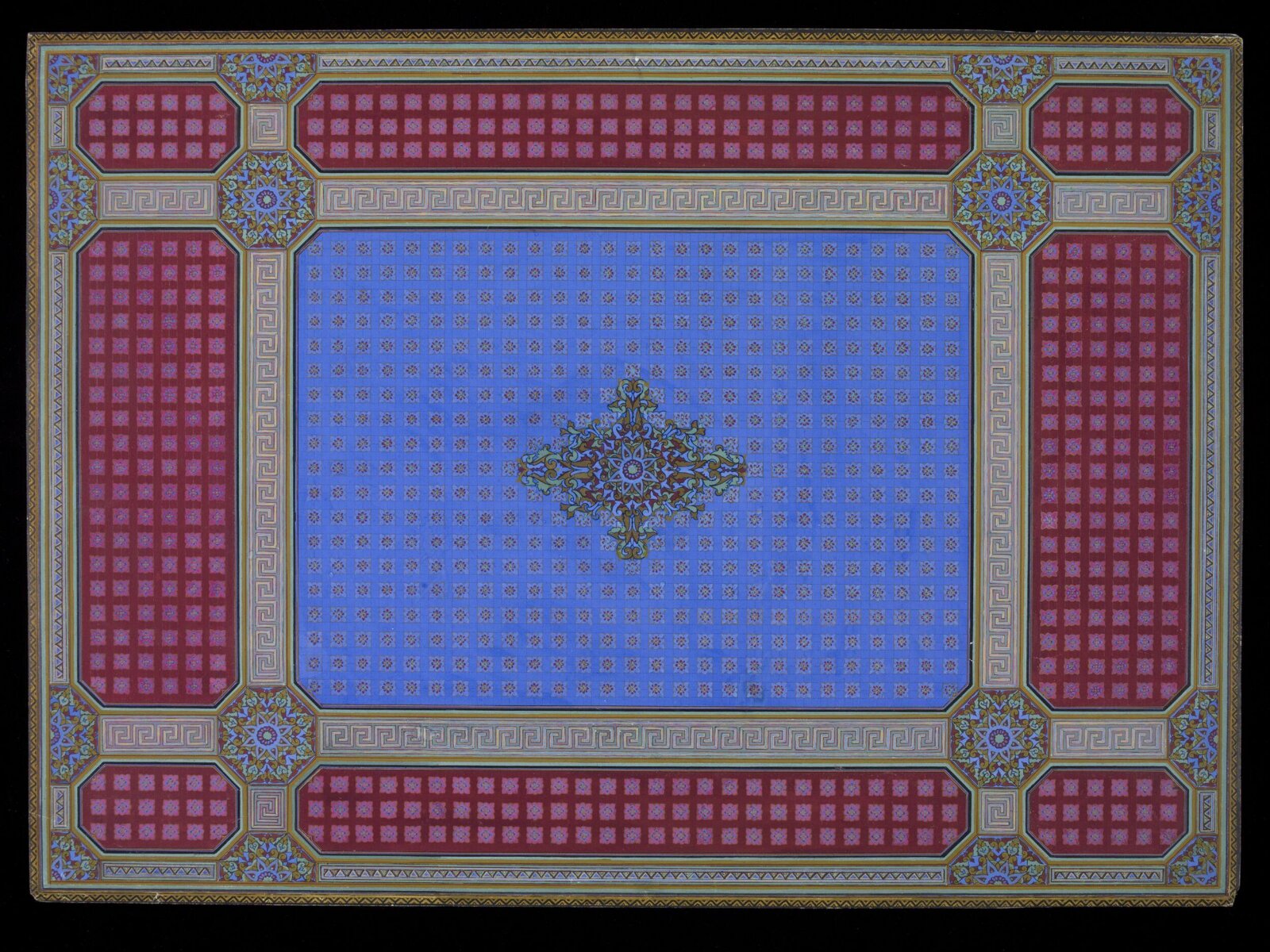 Design for ceiling decoration, Owen Jones, 1809 - 1874