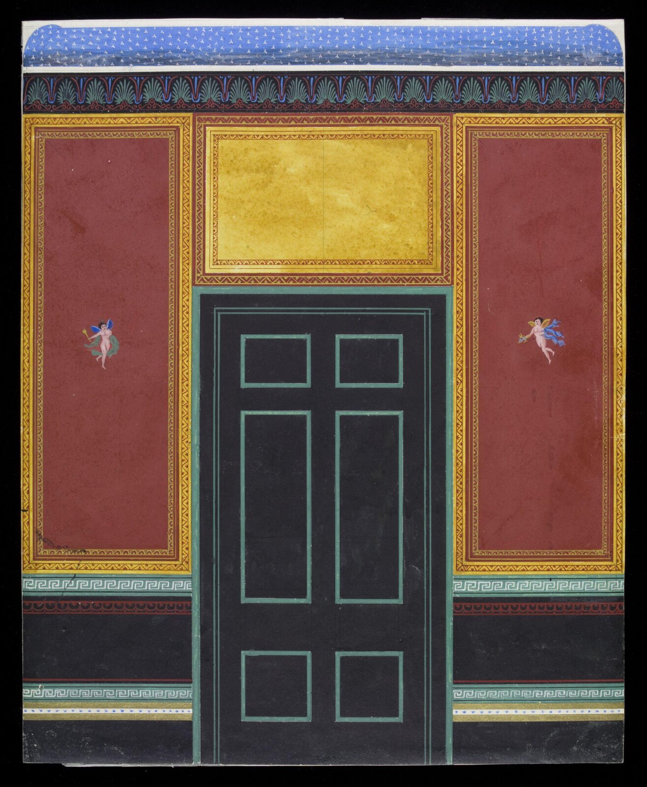 Design for mural decoration, Owen Jones, 1807 to 1874