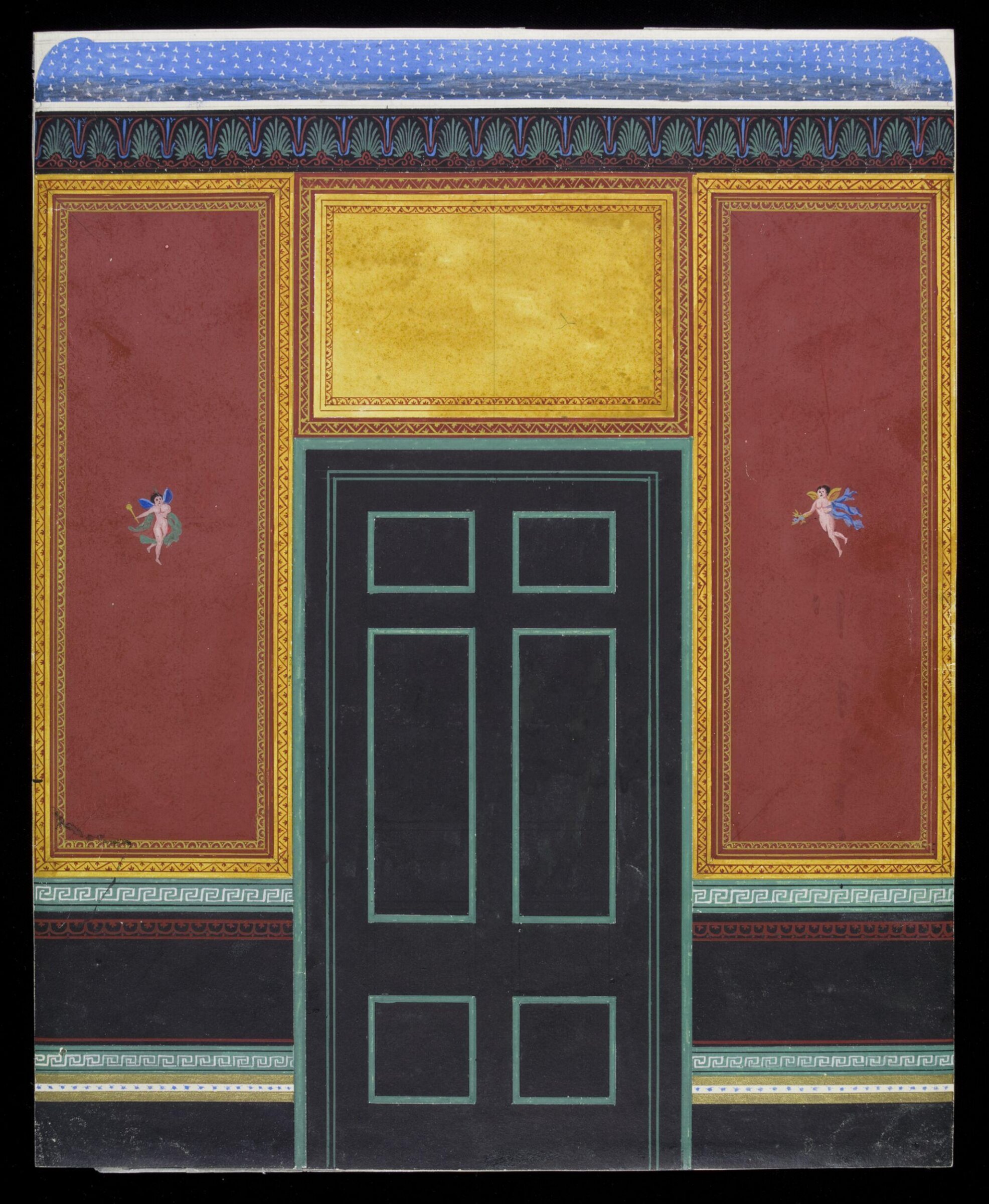 Design for mural decoration, Owen Jones, 1807 to 1874