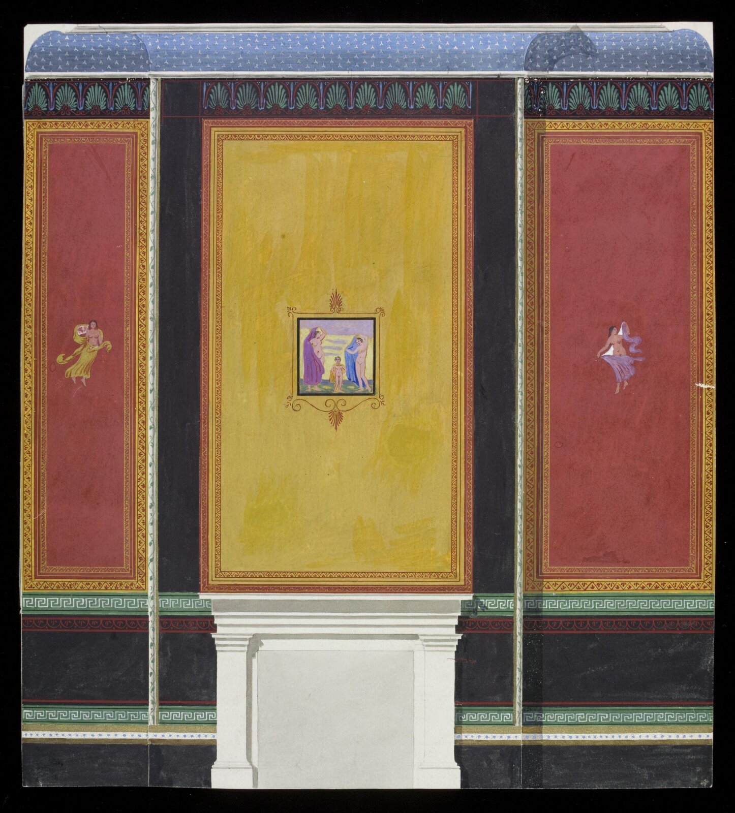 Design for mural decoration, Owen Jones, 1807 to 1874