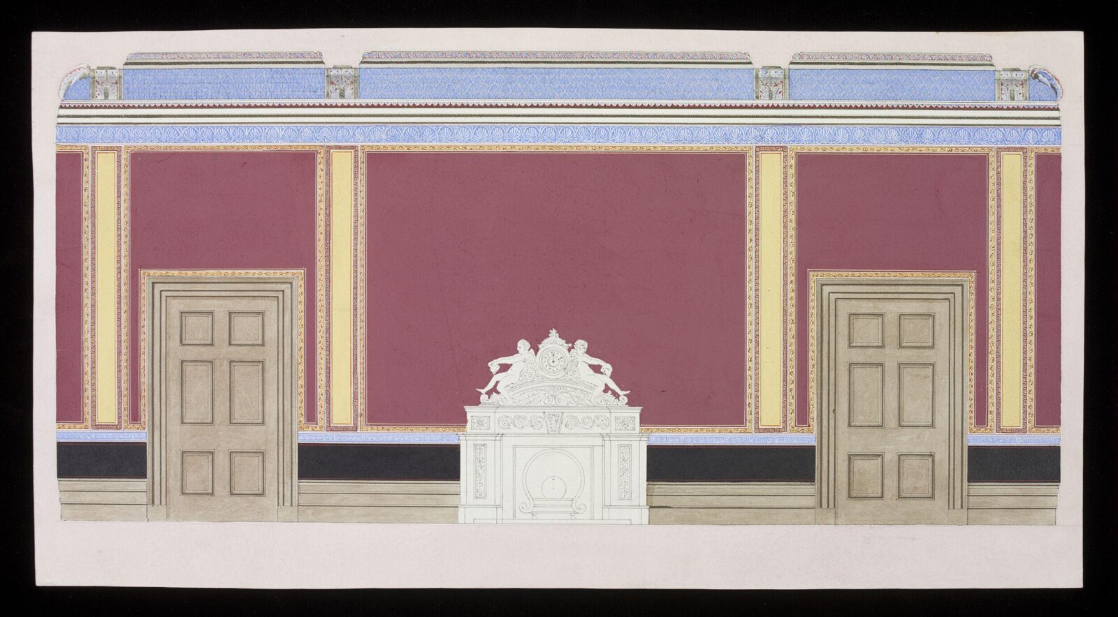Design for mural decoration, Owen Jones, 1807 to 1874