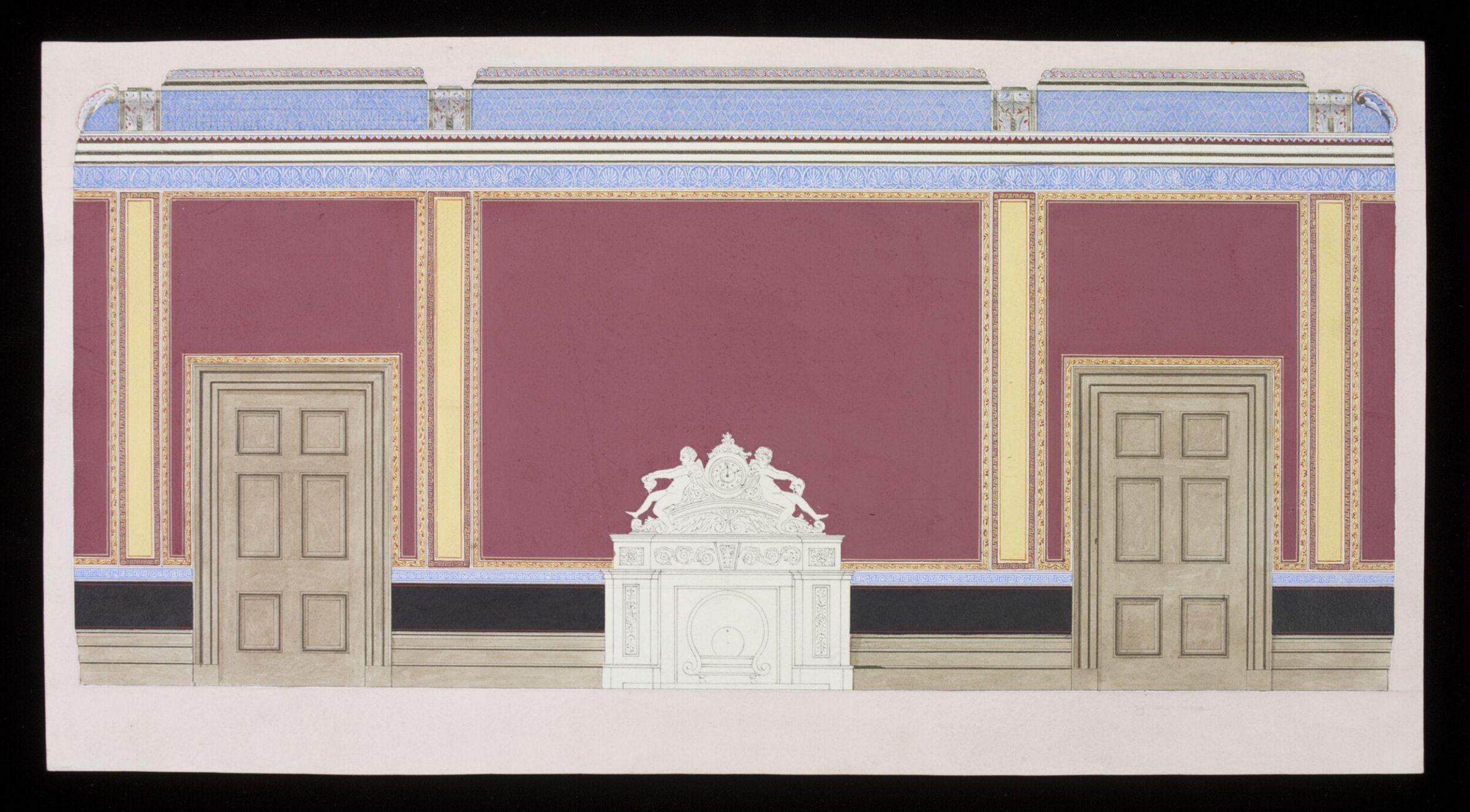 Design for mural decoration, Owen Jones, 1807 to 1874