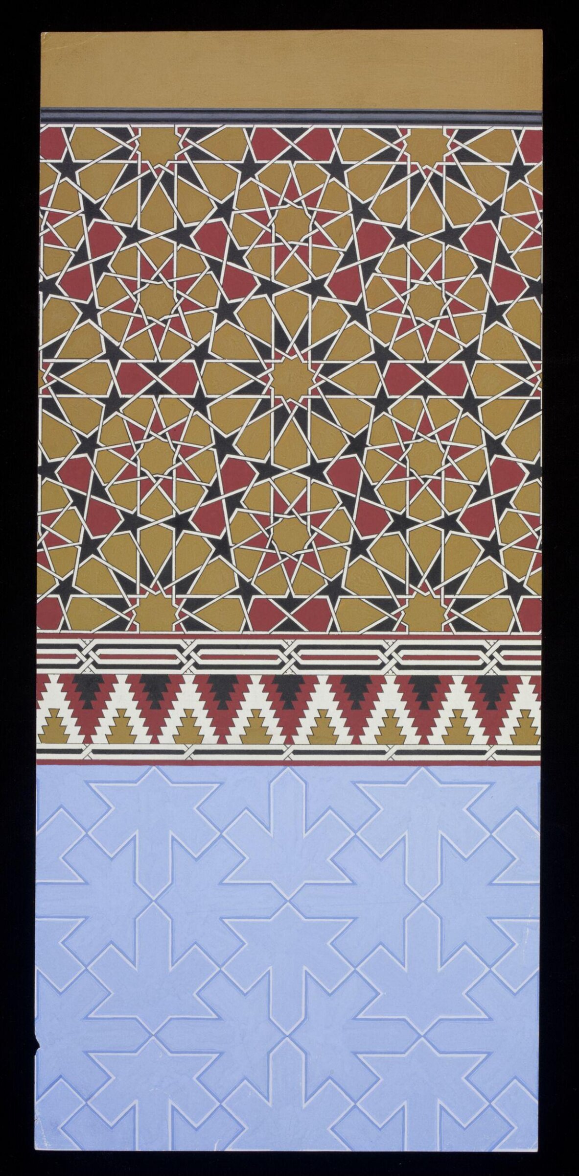 Design for mural decoration, Owen Jones, 1807 to 1874