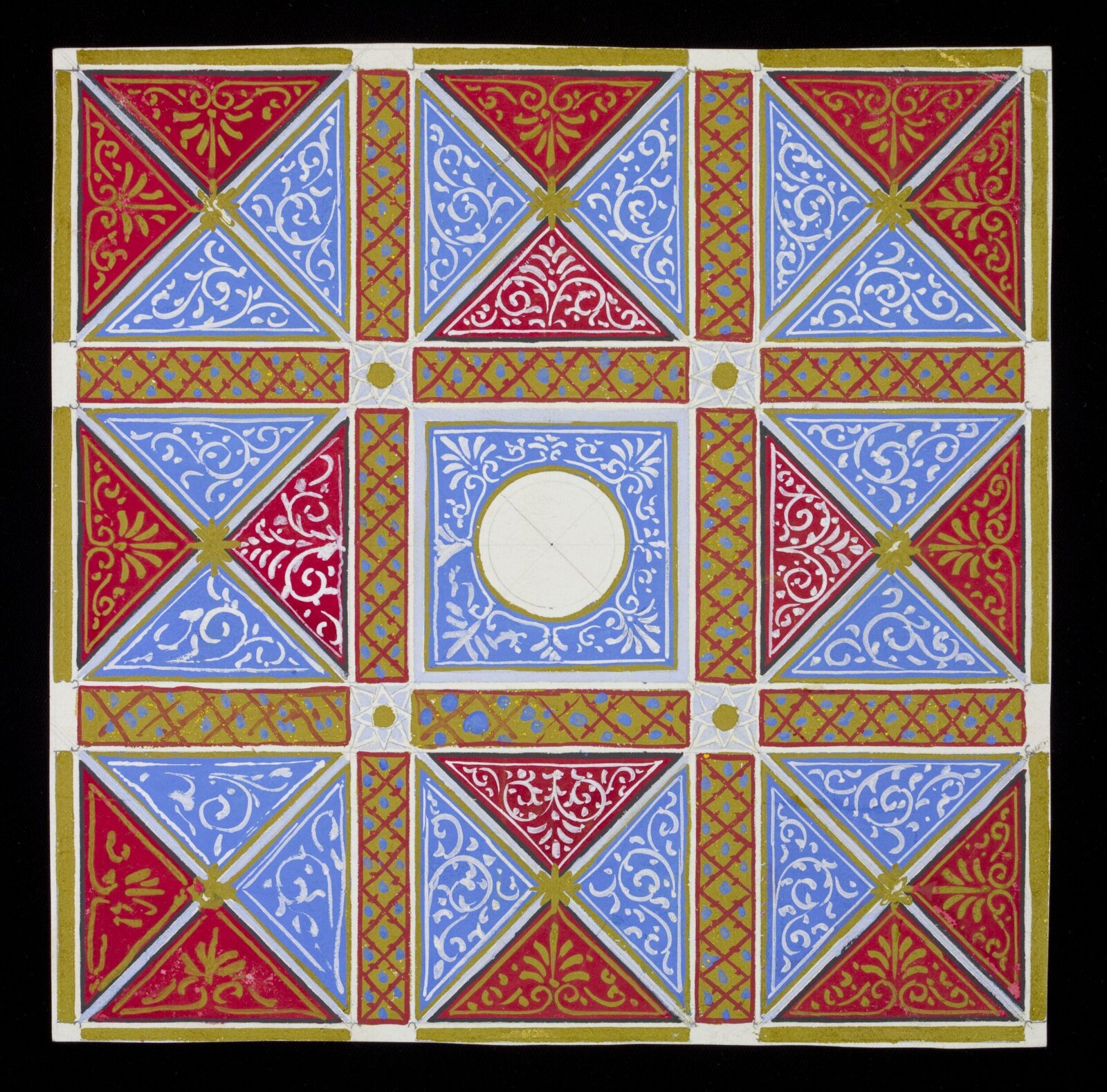 Design for ceiling decoration, Owen Jones, 1809 - 1874