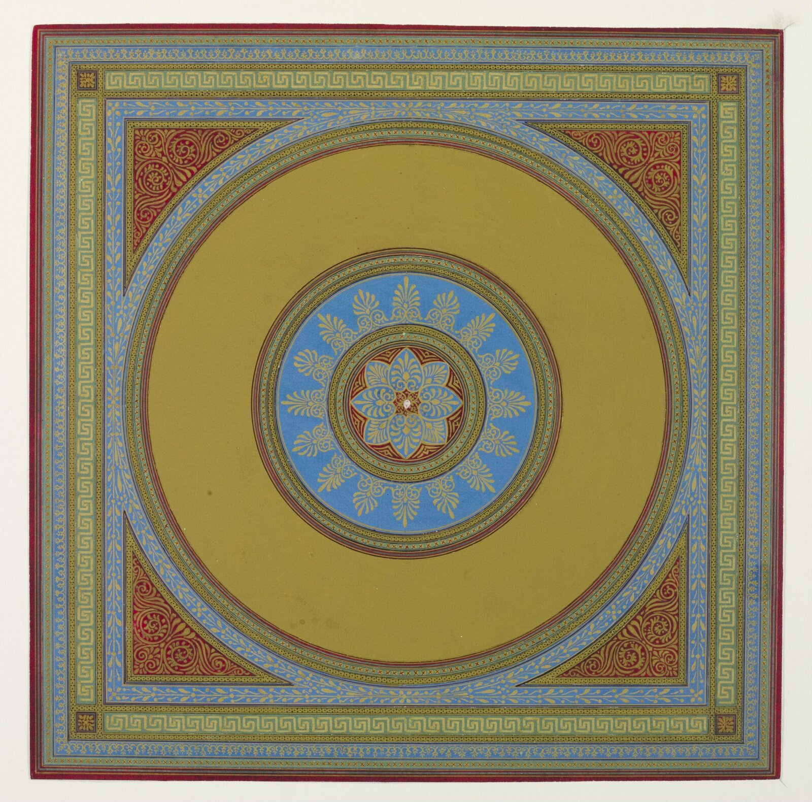 Design for ceiling decoration, Owen Jones, 1809 - 1874