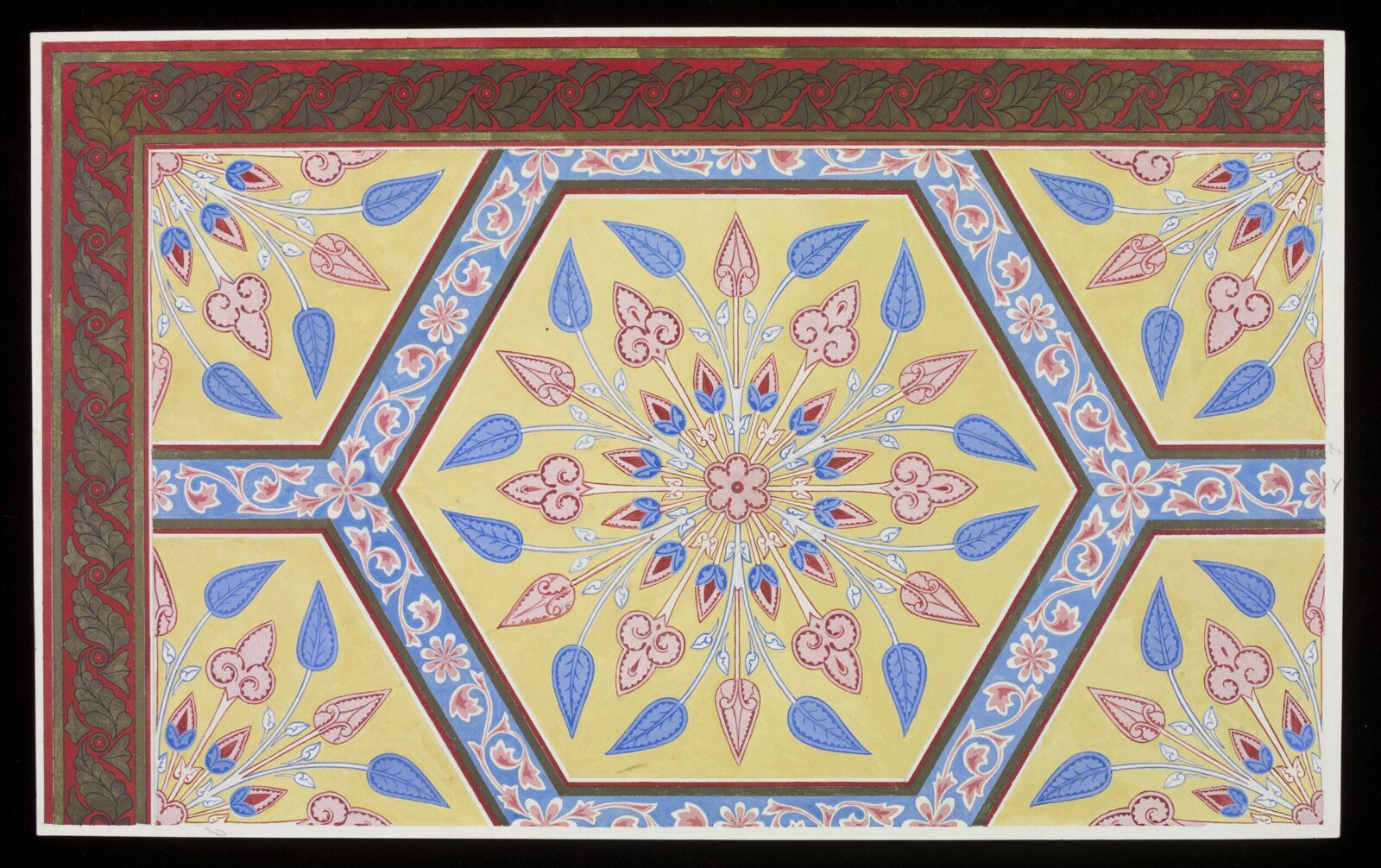 Design for ceiling decoration, Owen Jones, 1809 - 1874