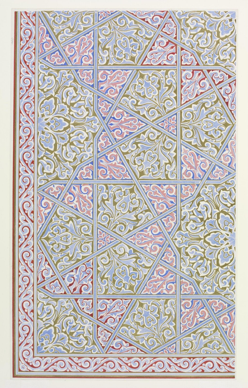 Design for ceiling decoration, Owen Jones, 1809 - 1874