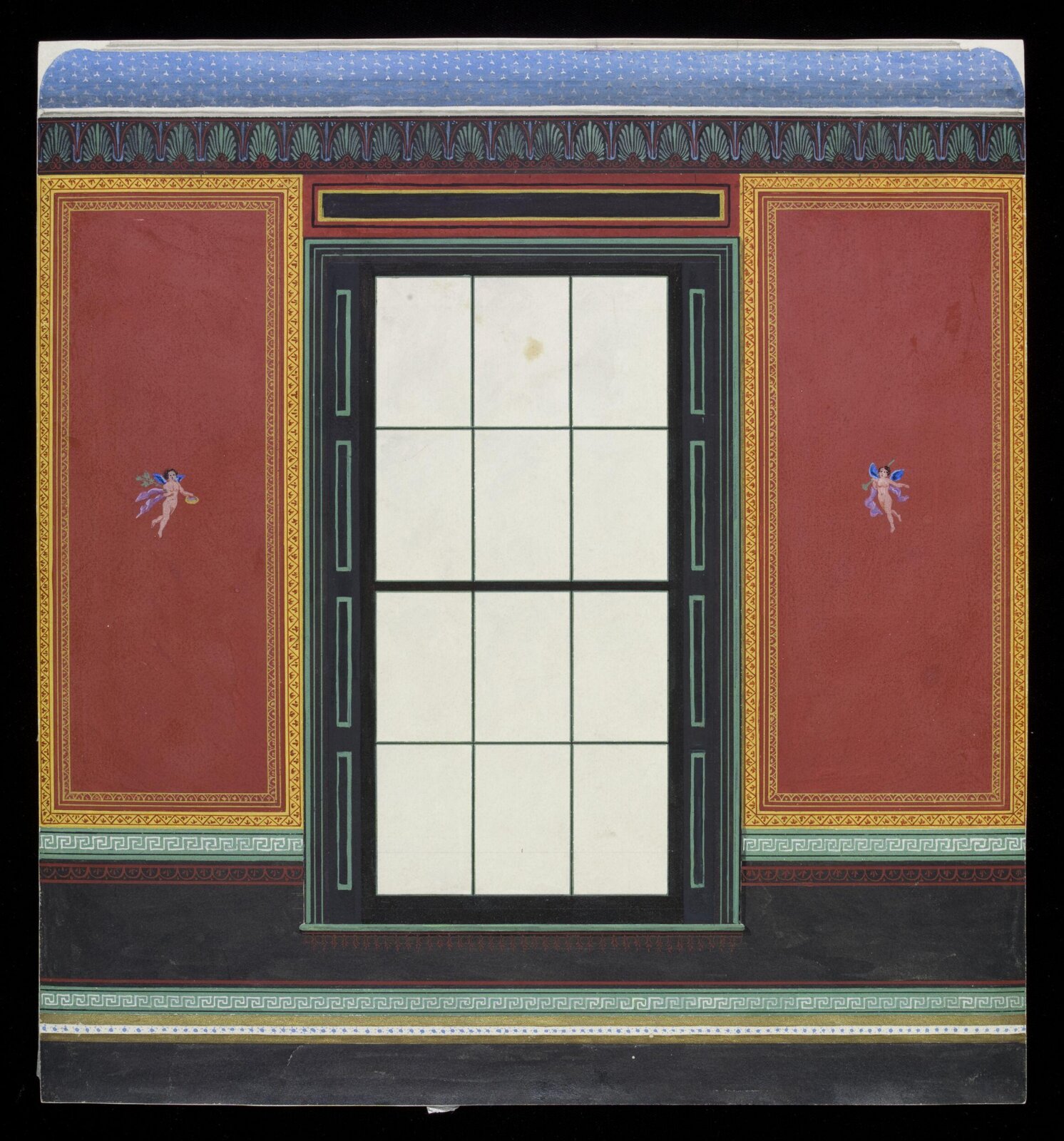 Design for mural decoration, Owen Jones, 1807 to 1874