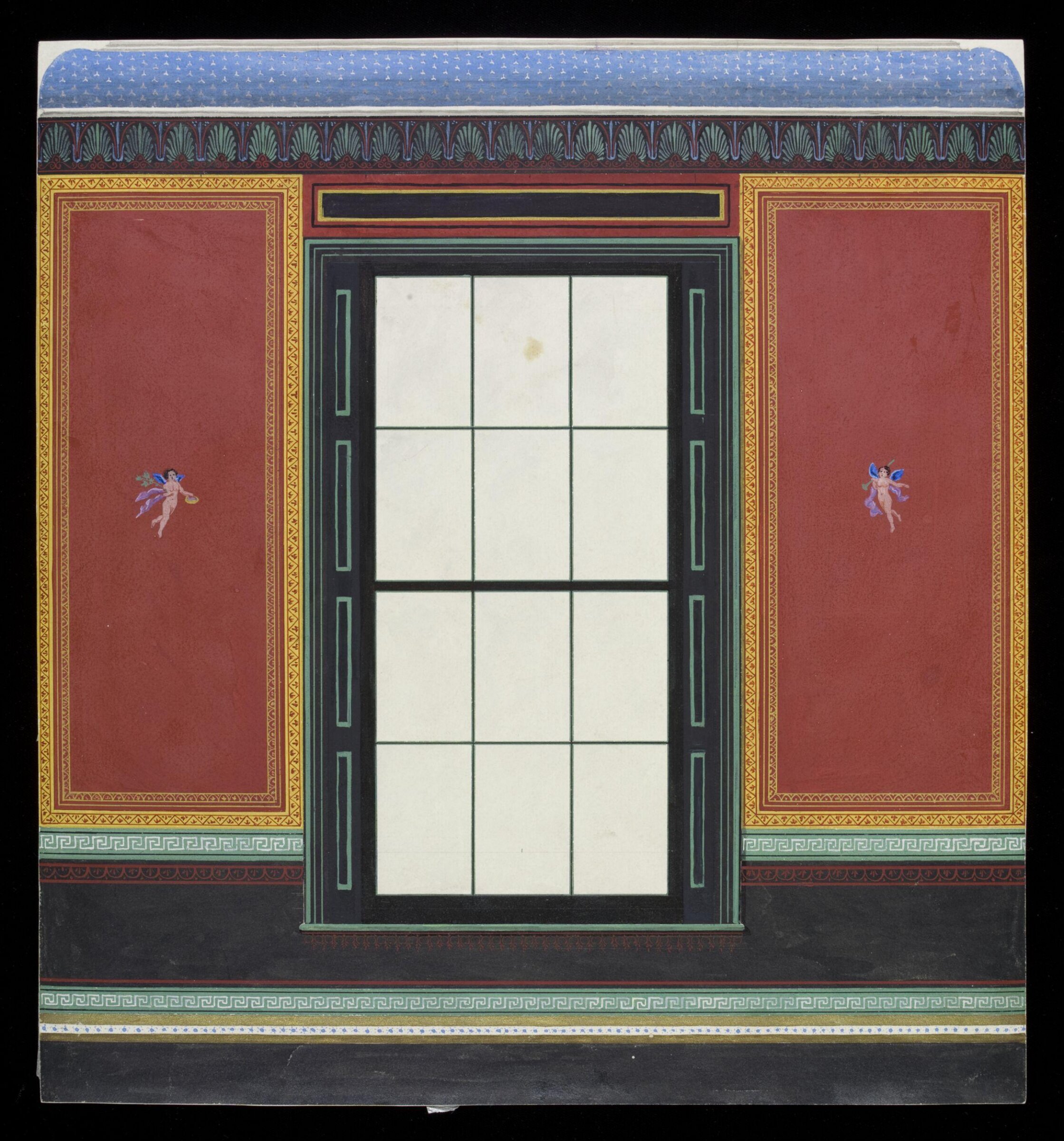 Design for mural decoration, Owen Jones, 1807 to 1874