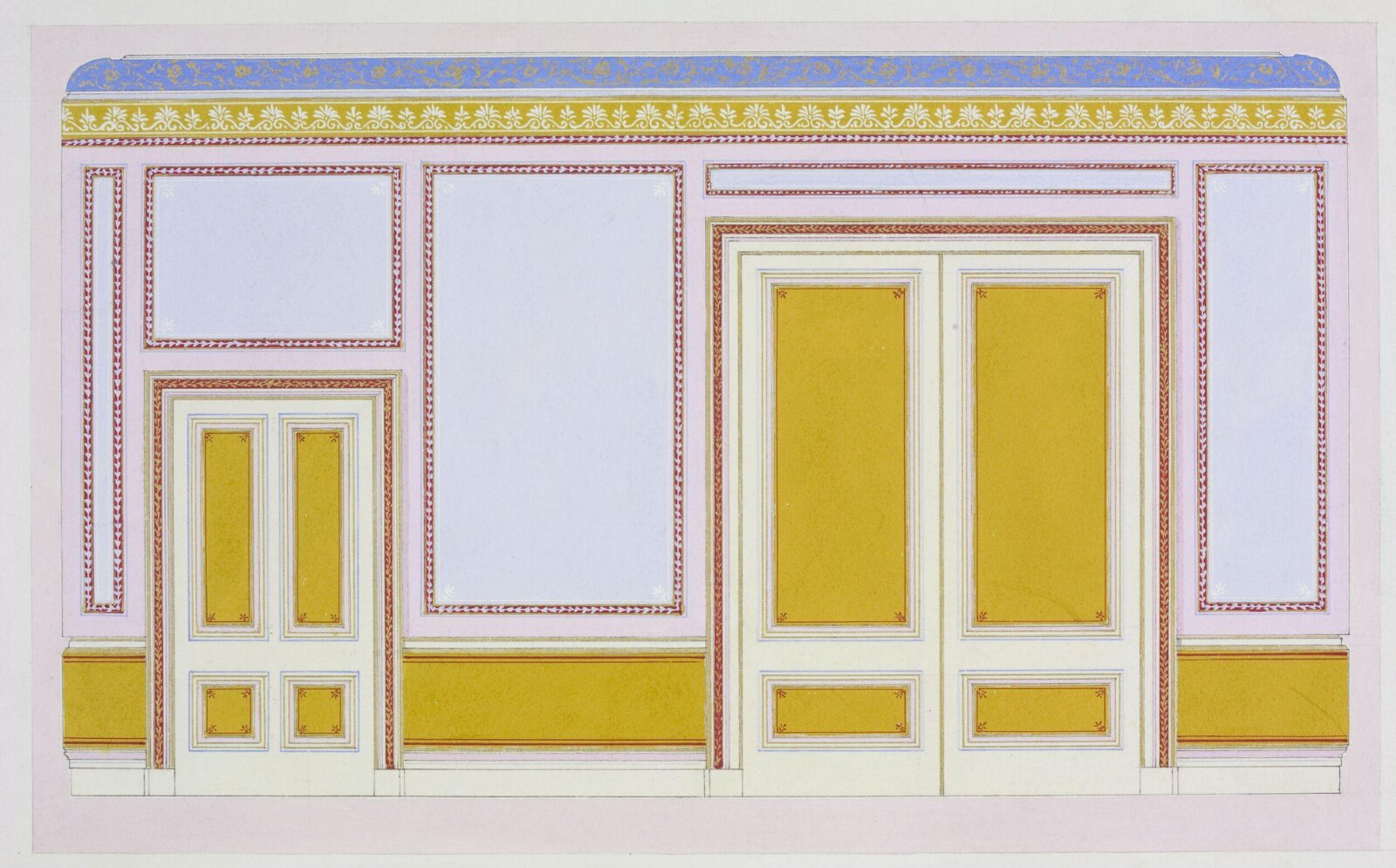 Design for mural decoration, Owen Jones, 1807 to 1874