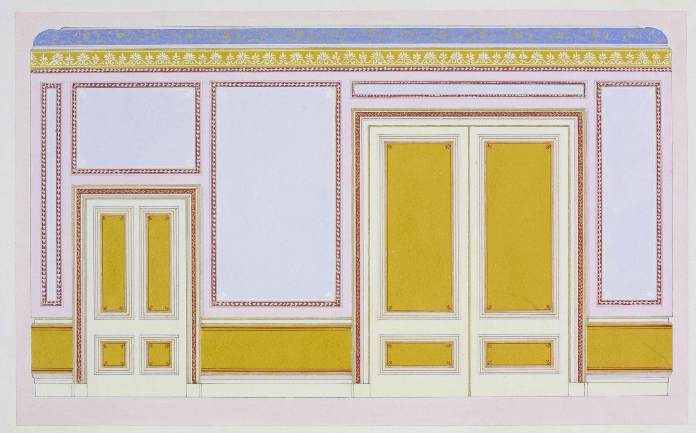 Design for mural decoration, Owen Jones, 1807 to 1874
