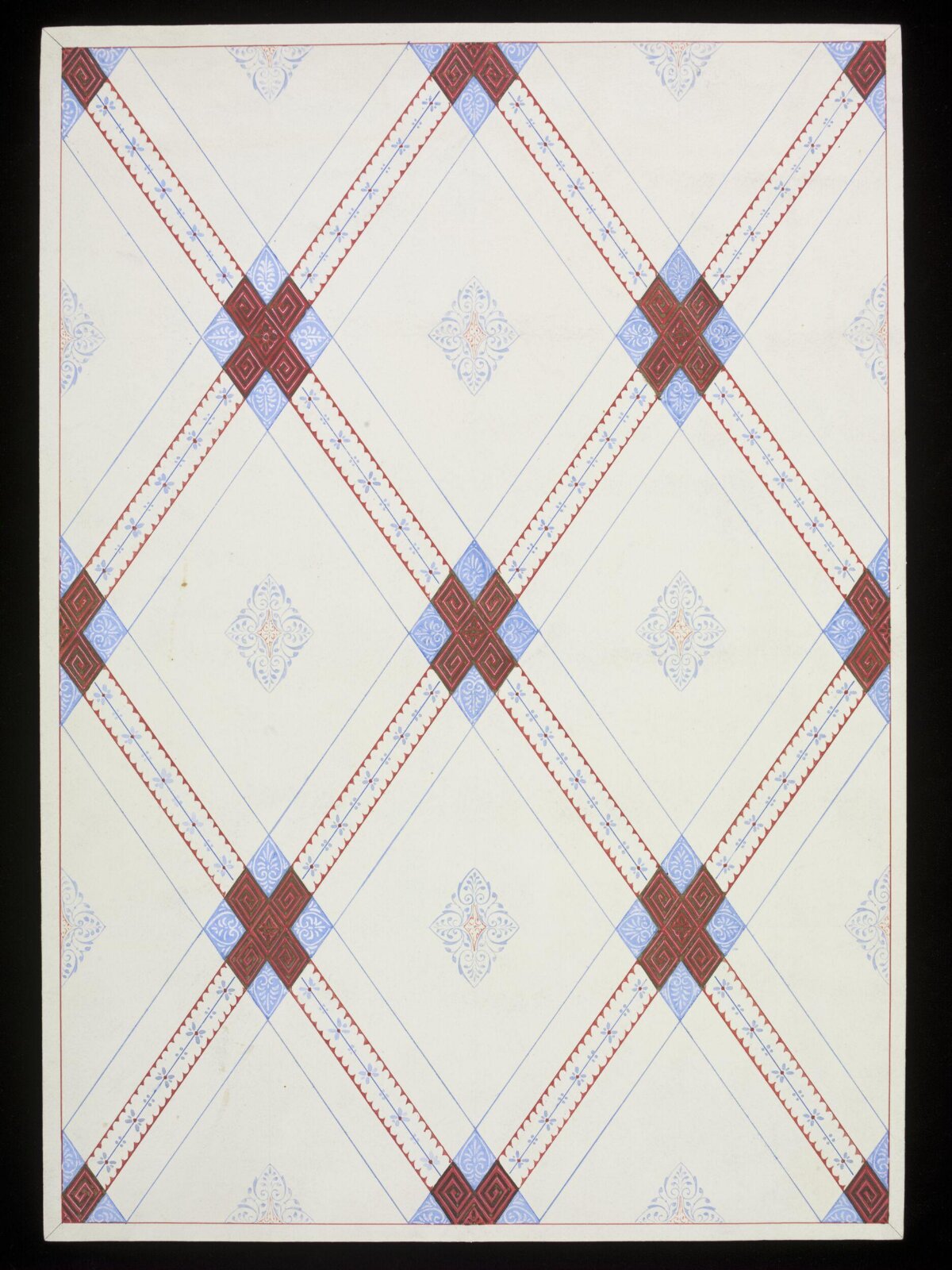 Design for interior decoration; wall or ceiling, Owen Jones, 1809-1874