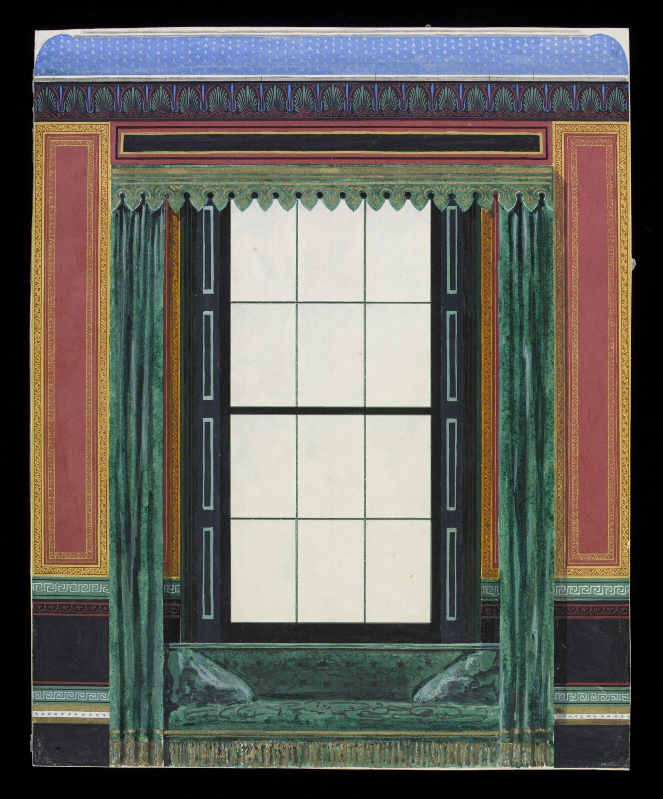 Design for interior decoration; wall or ceiling, Owen Jones, 1809-1874
