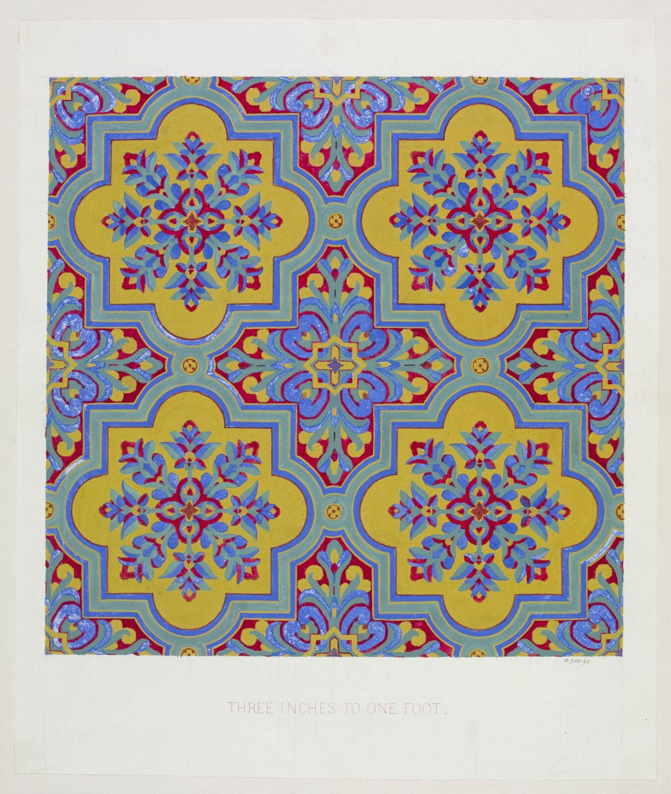 Design for carpet., Owen Jones, 1809 - 1874