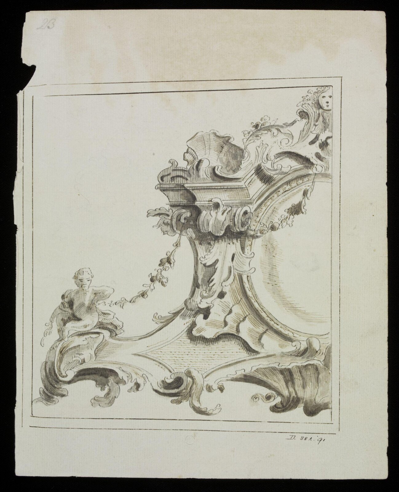 Drawing, attributed to James Sir Thornhill, early 18th century