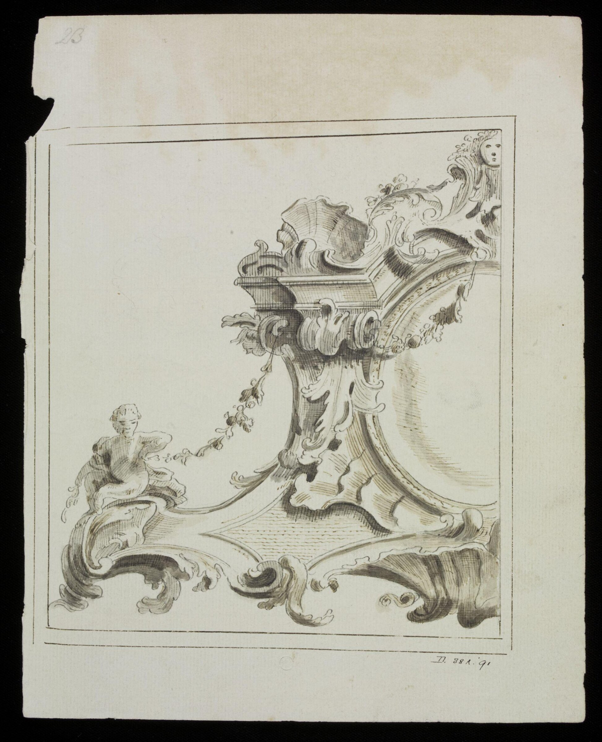 Drawing, attributed to James Sir Thornhill, early 18th century