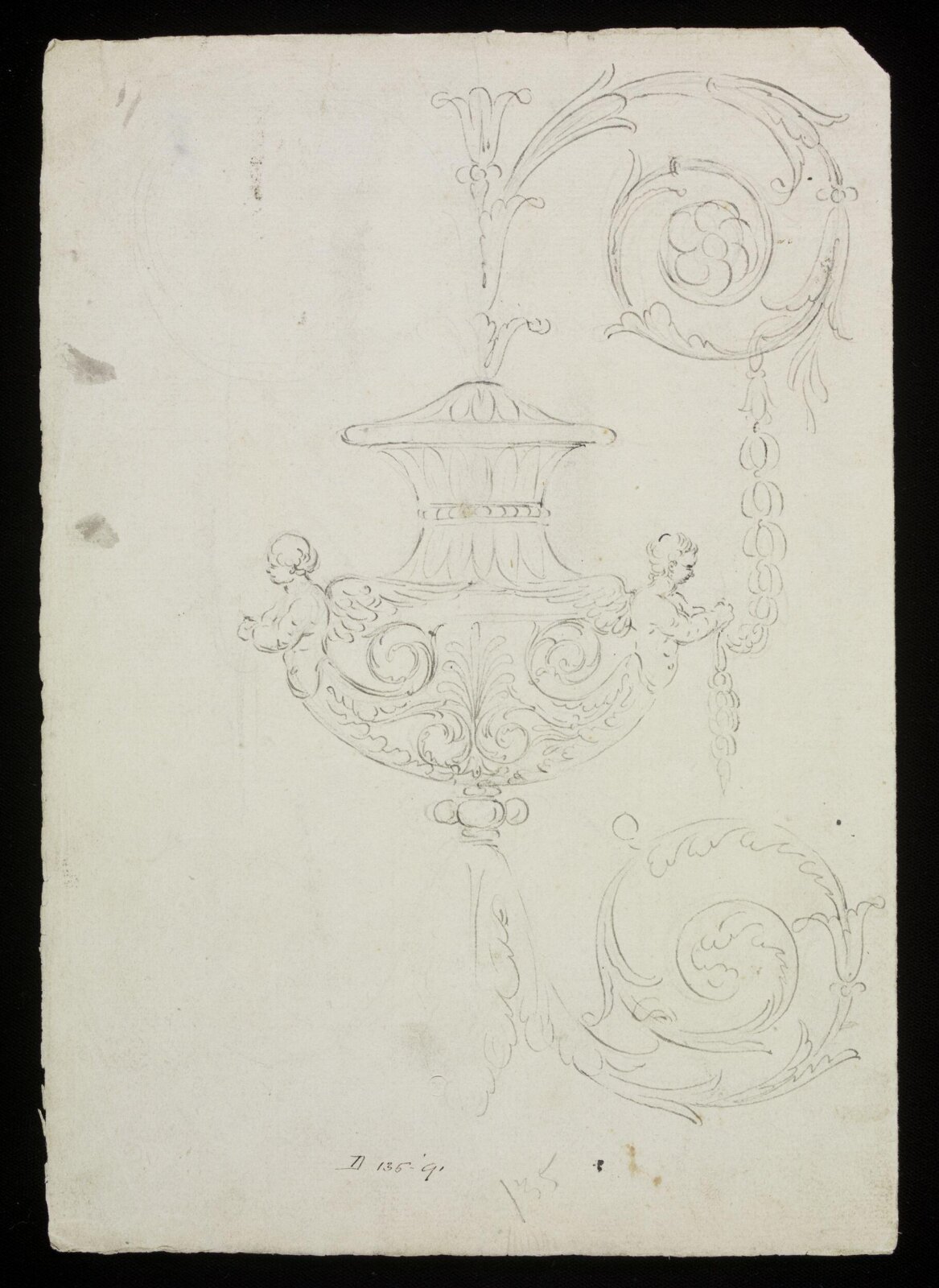 Drawing, attributed to James Sir Thornhill, early 18th century