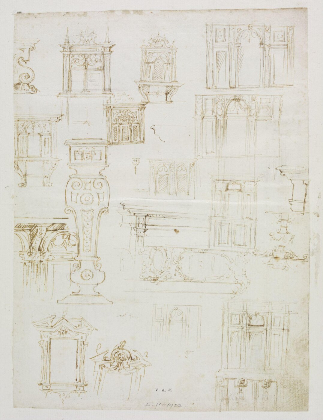 Anonymous, Designs for furniture