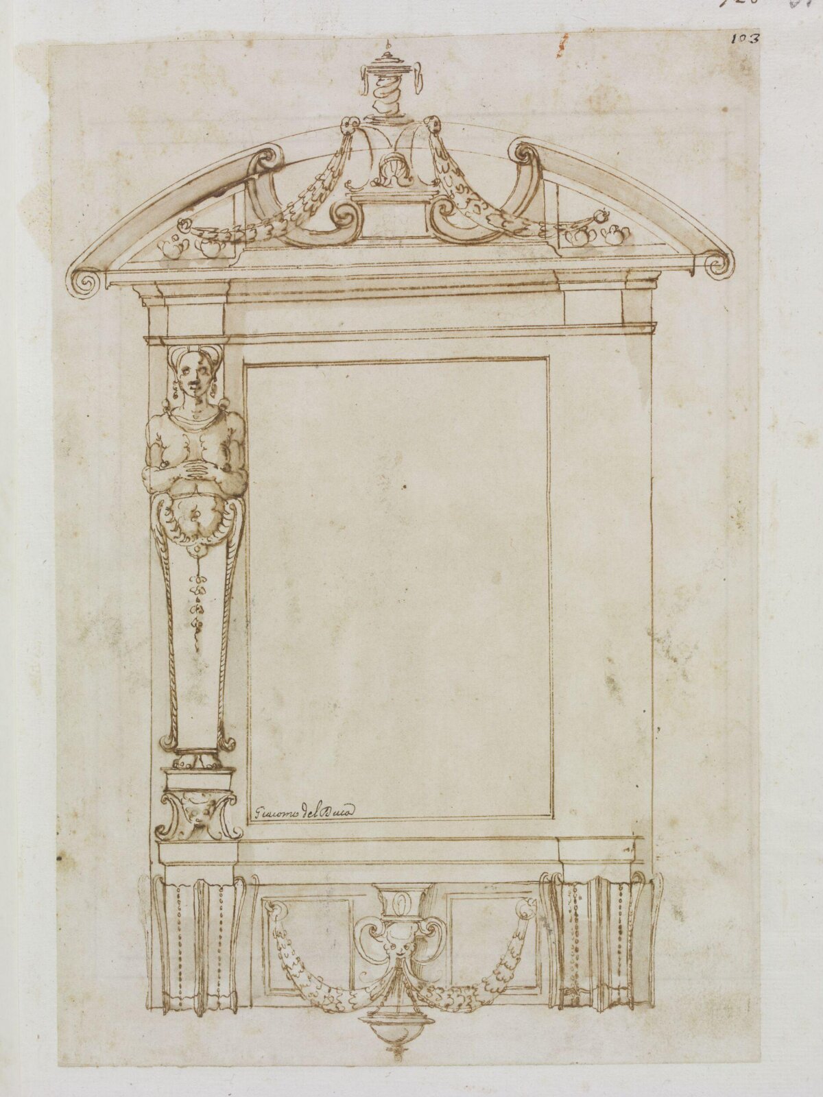 Drawing, Giacomo del Duca, late 16th century