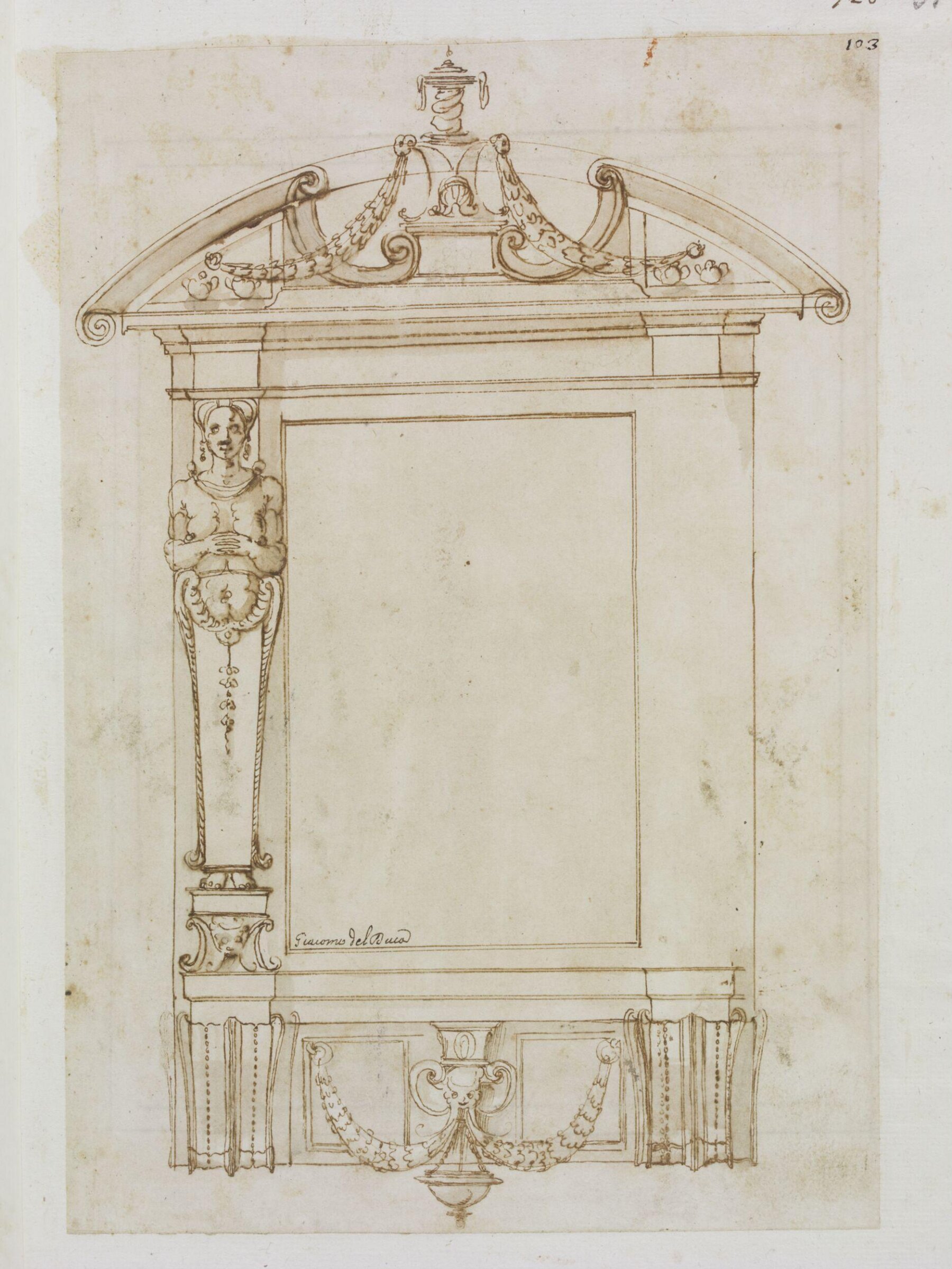 Drawing, Giacomo del Duca, late 16th century