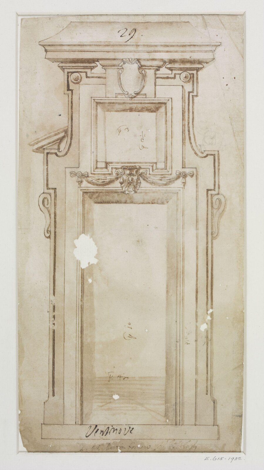 Design for a doorway, late 16th century