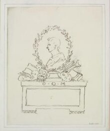 A Study for the Monument of Oliver Goldsmith in Westminster Abbey thumbnail 1