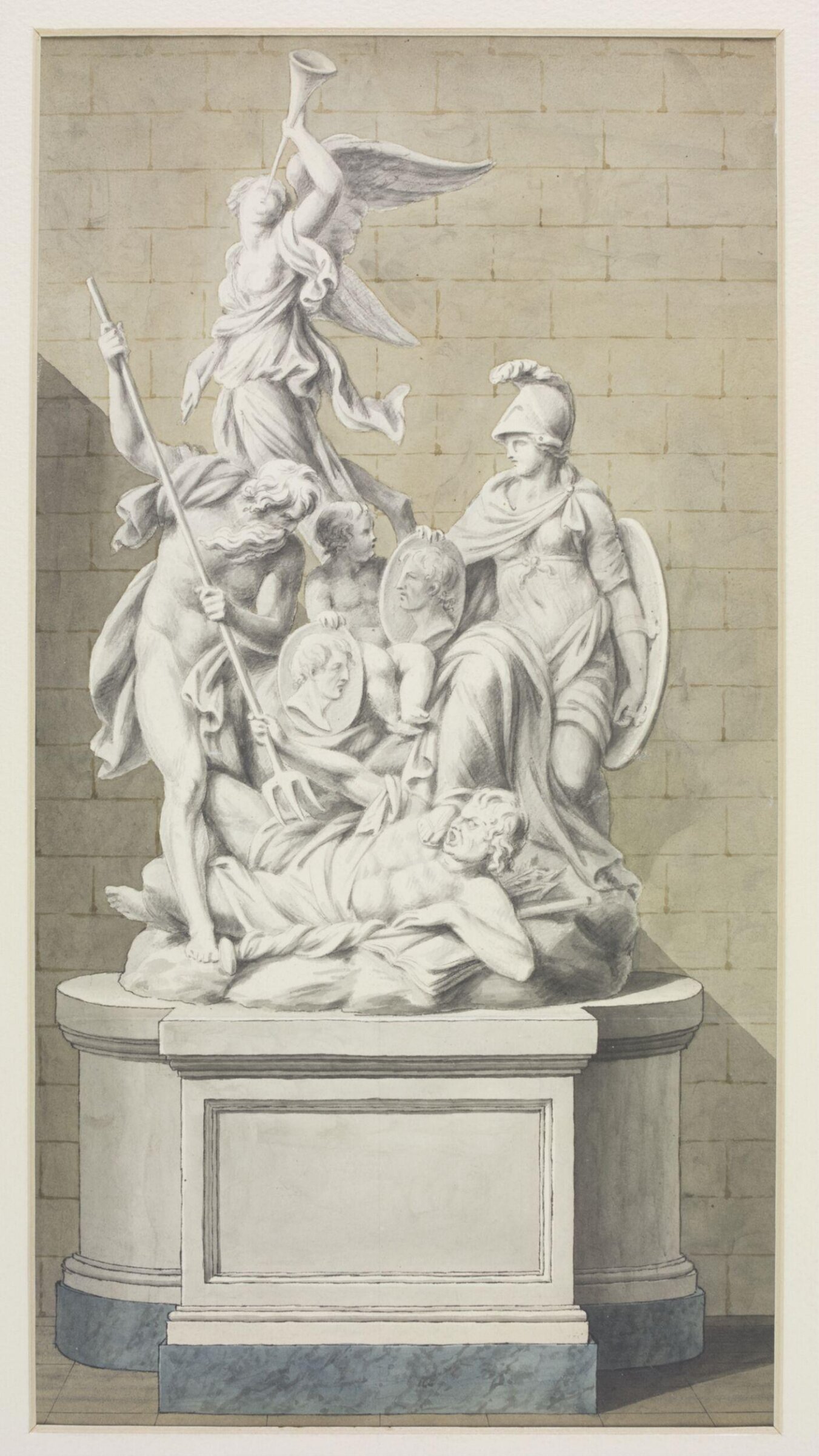 Monument design, Joseph Frans Nollekens, 1737-1823