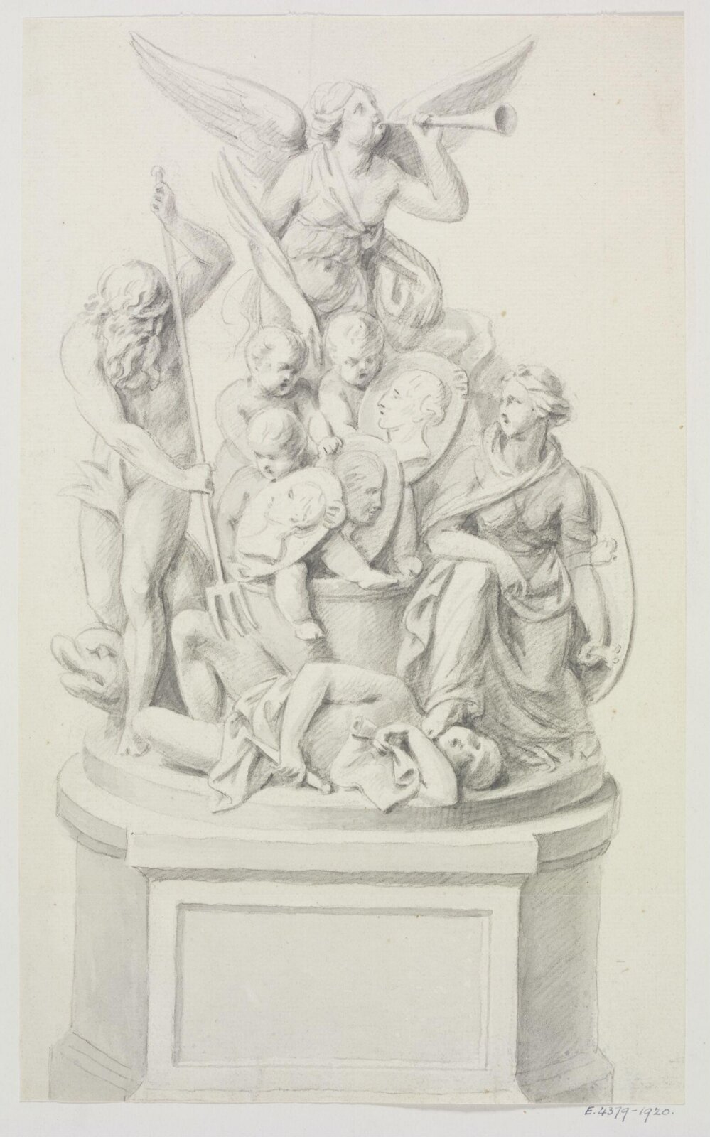 Monument design, Joseph Frans Nollekens, 1737-1823