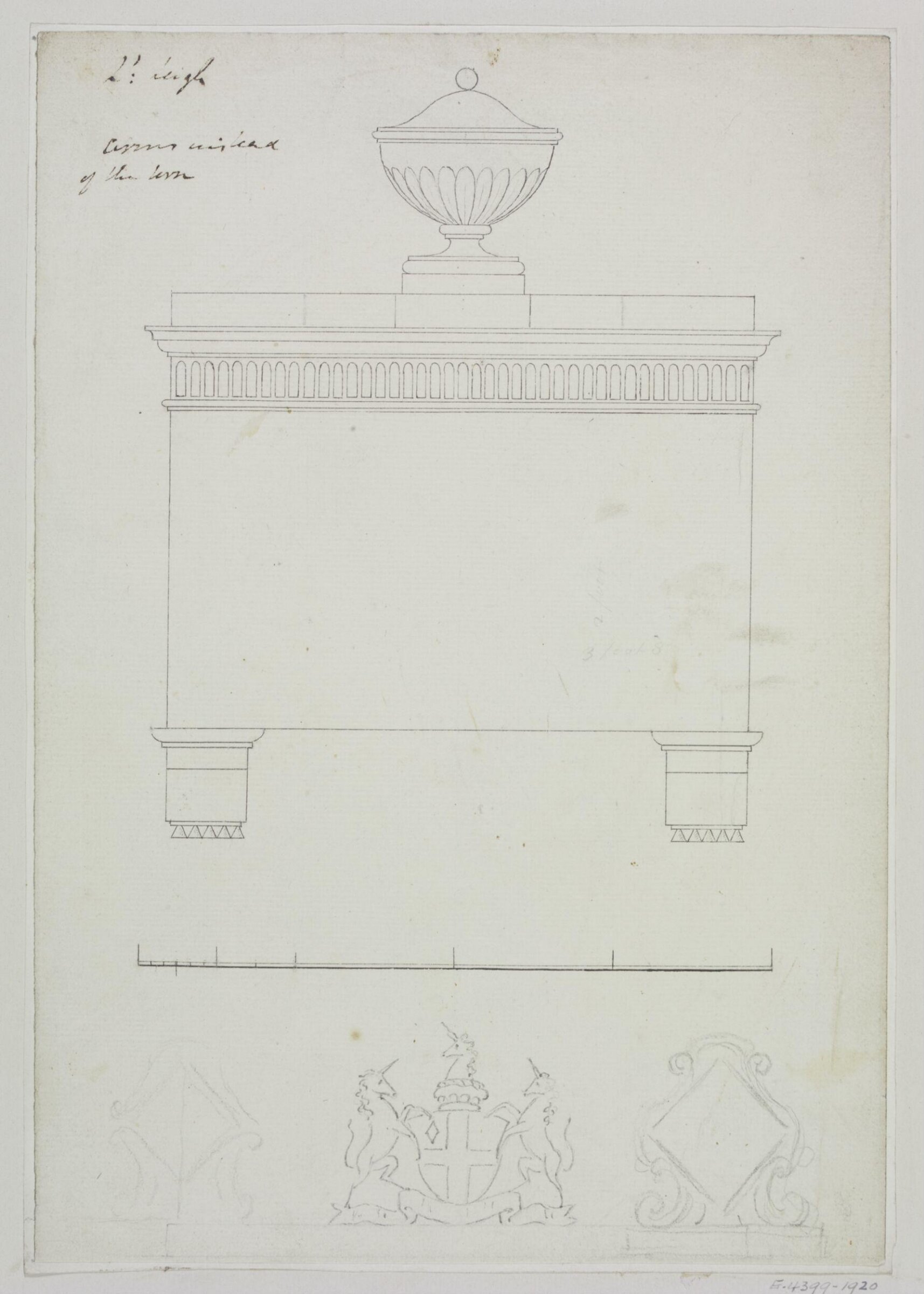 Monument design, Joseph Frans Nollekens, 1737-1823