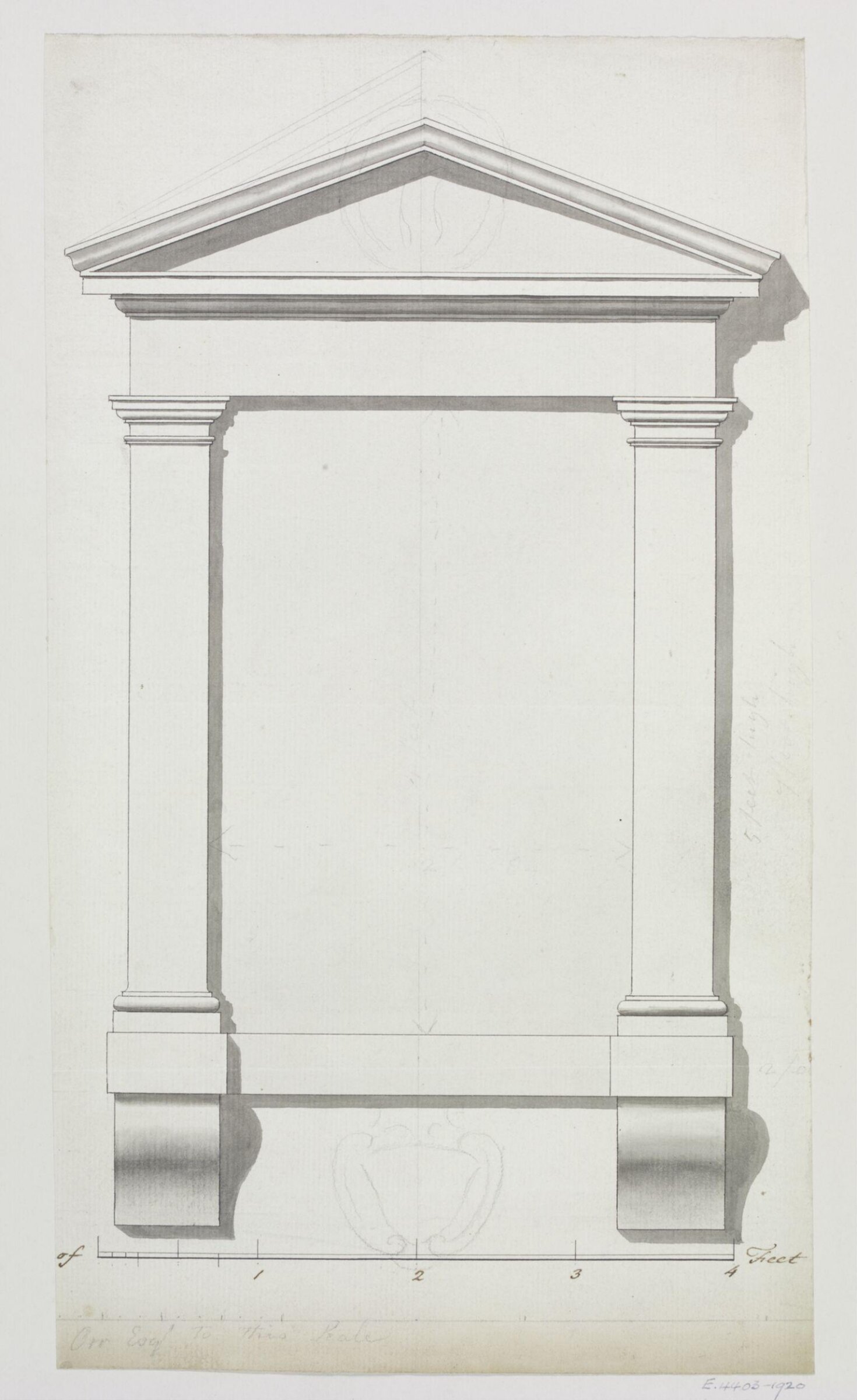 Unidentified monument design, Joseph Frans Nollekens, 1737-1823