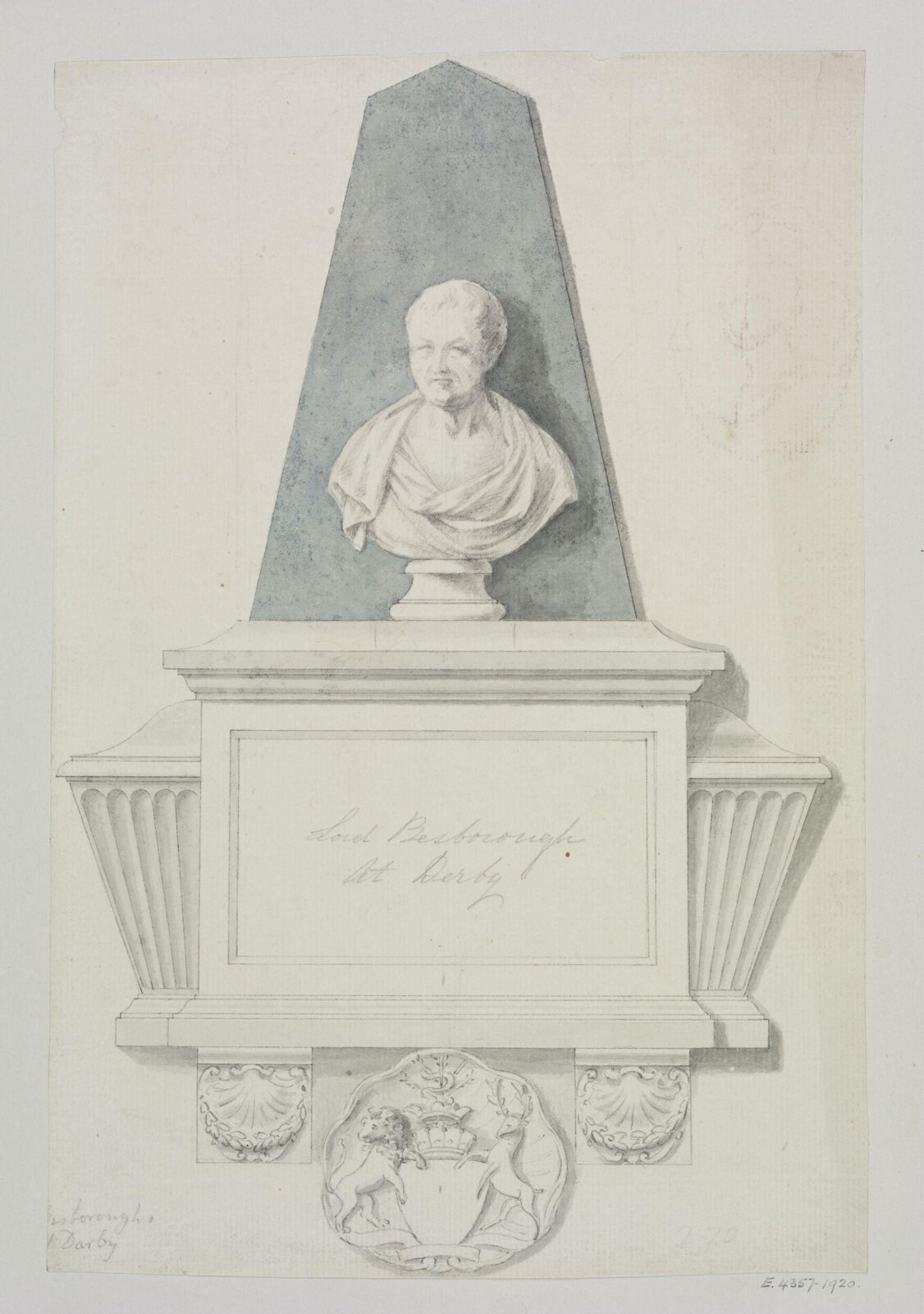 Monument design, Joseph Frans Nollekens, 1737-1823
