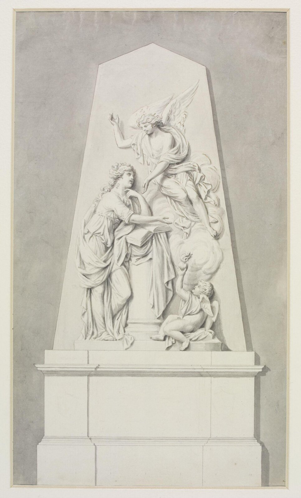 Monument design, Joseph Frans Nollekens, 1737-1823