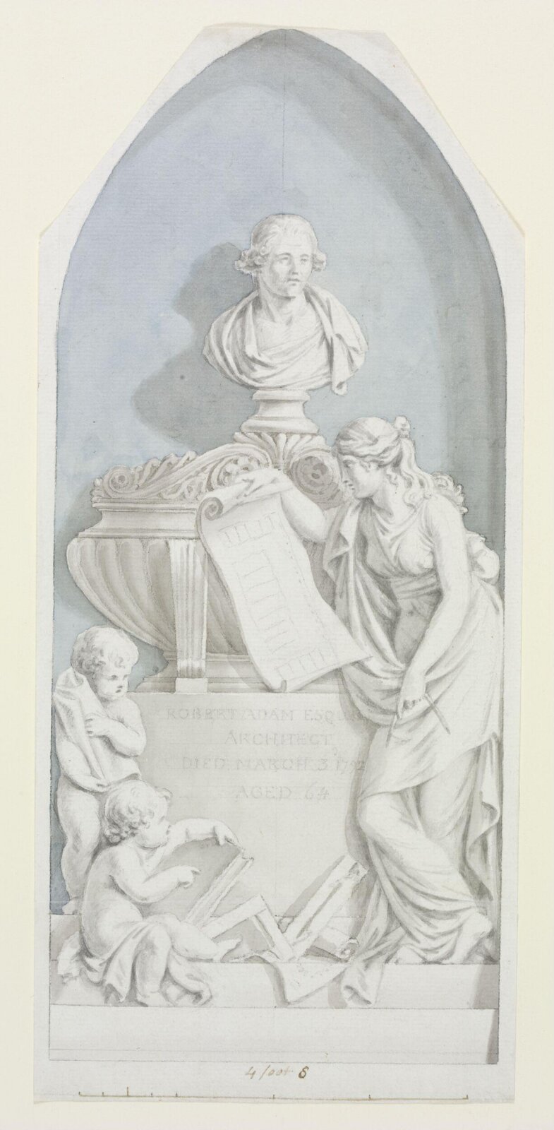 Monument design, Joseph Frans Nollekens, 1737-1823