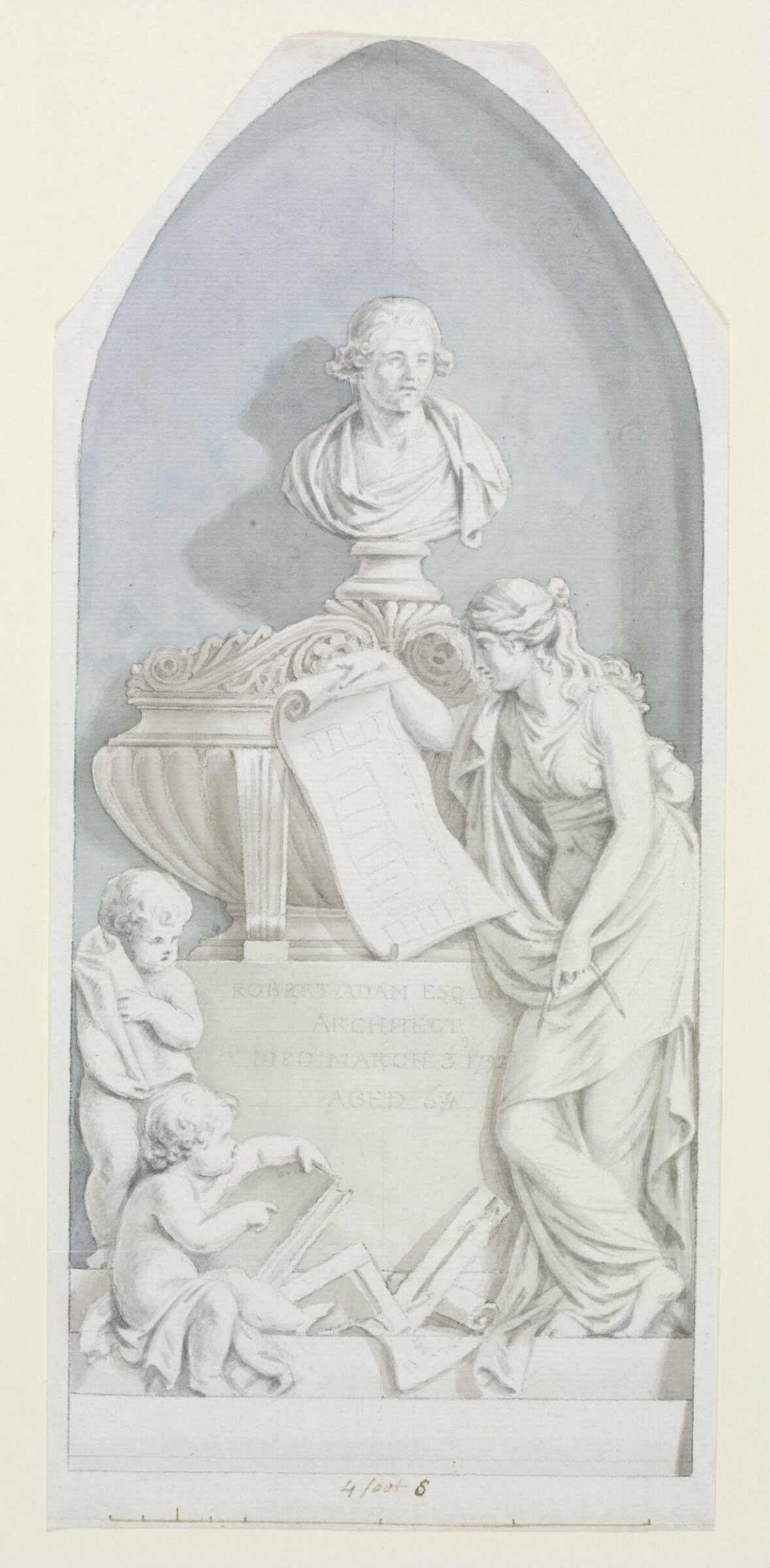 Monument design, Joseph Frans Nollekens, 1737-1823