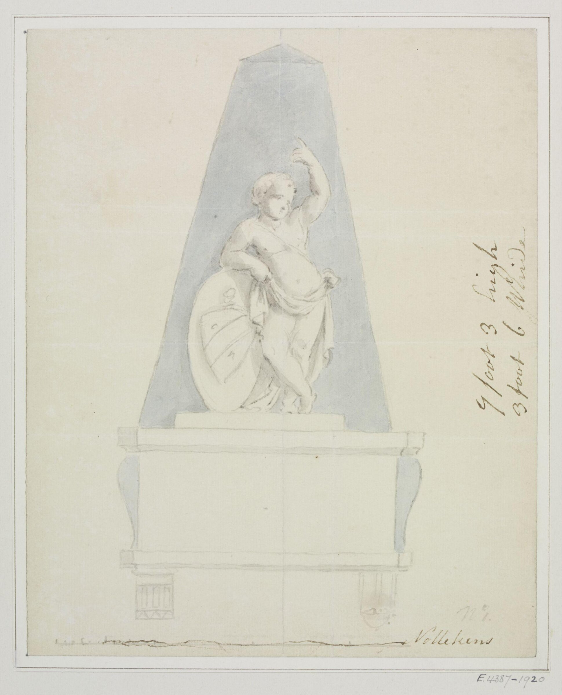 Unidentfied monument design, Joseph Frans Nollekens, 1737-1823