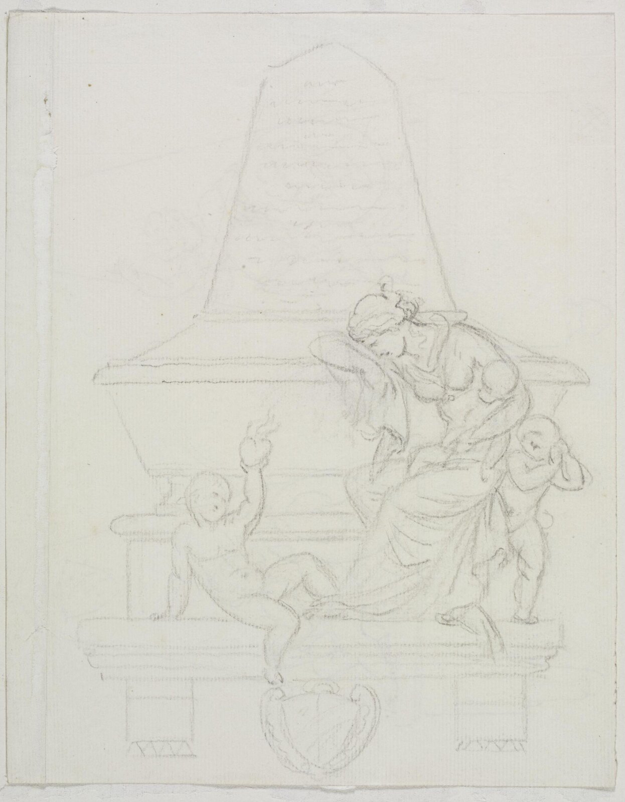 Unidentified monument design, Joseph Frans Nollekens, 1737-1823