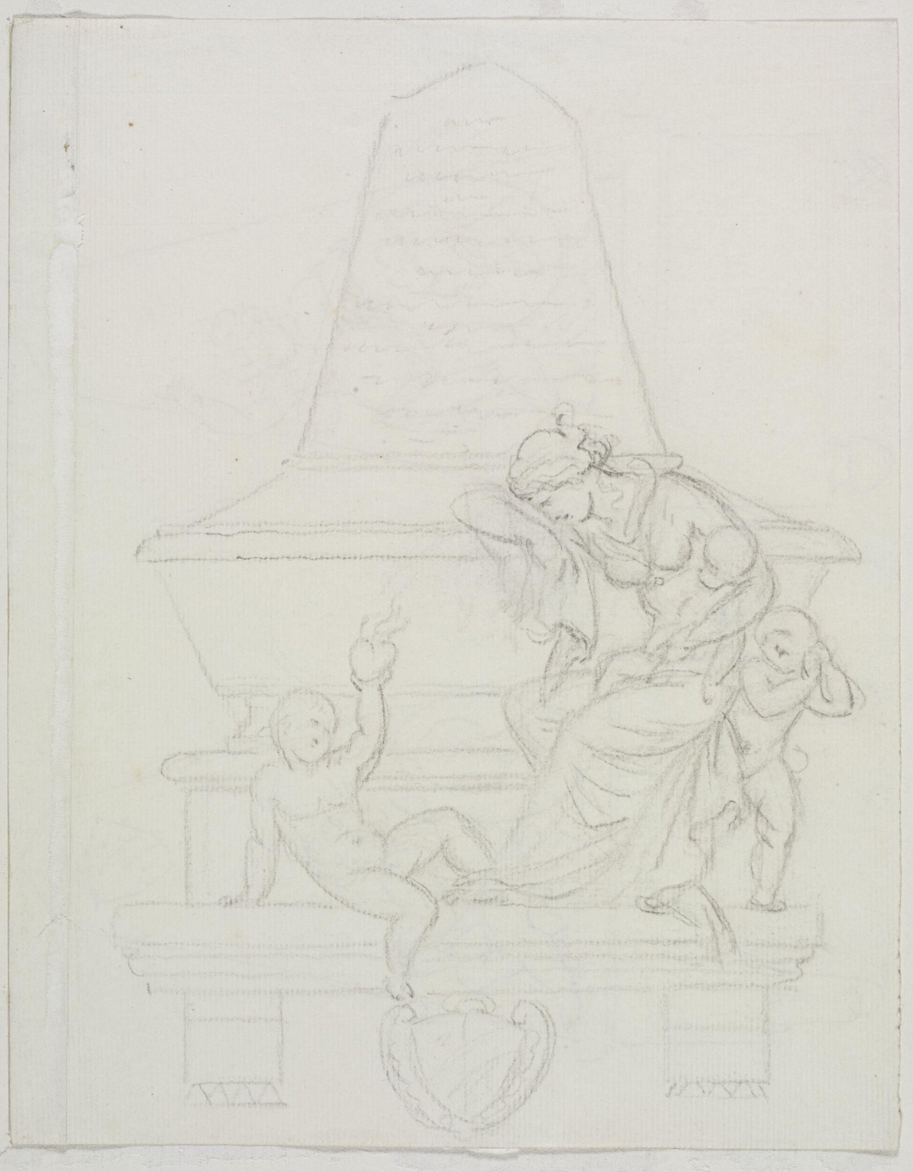 Unidentified monument design, Joseph Frans Nollekens, 1737-1823