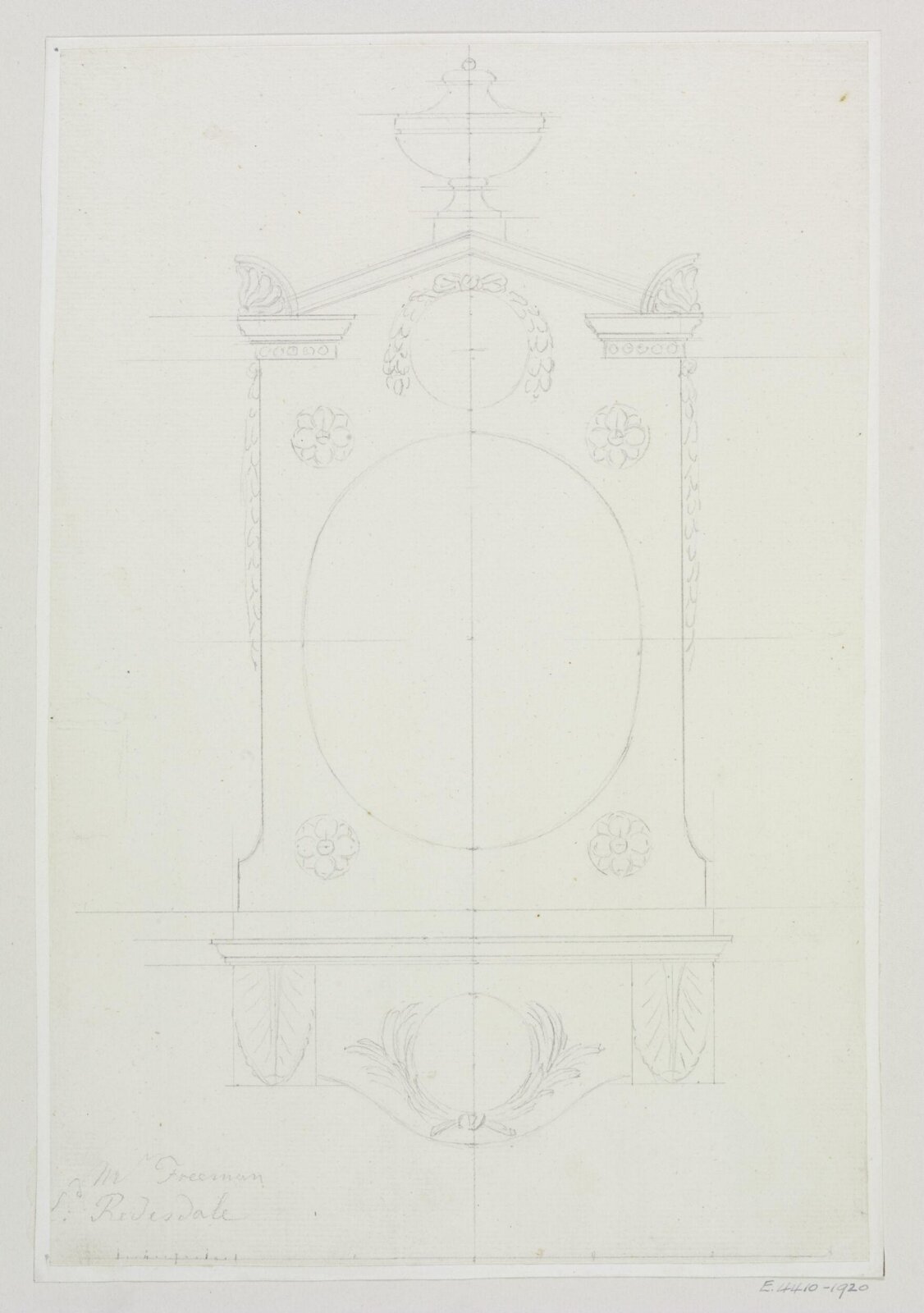 Monument design, Joseph Frans Nollekens, 1737-1823