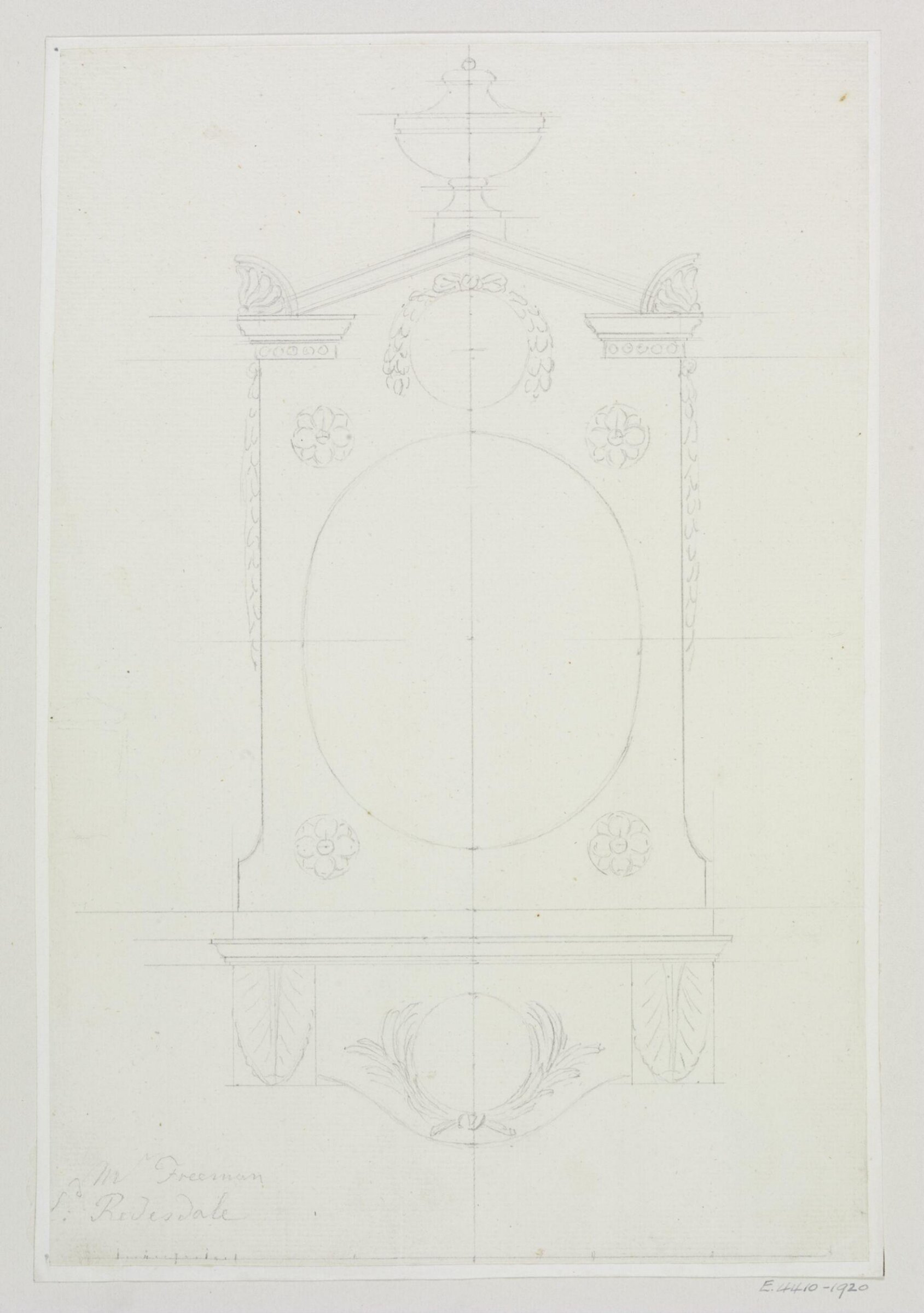Monument design, Joseph Frans Nollekens, 1737-1823