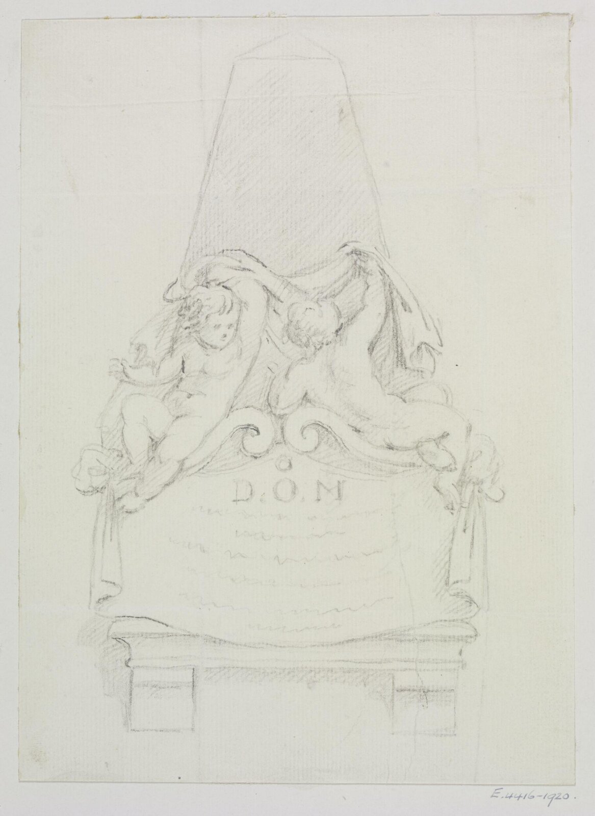 Monument design, Joseph Frans Nollekens, 1737-1823