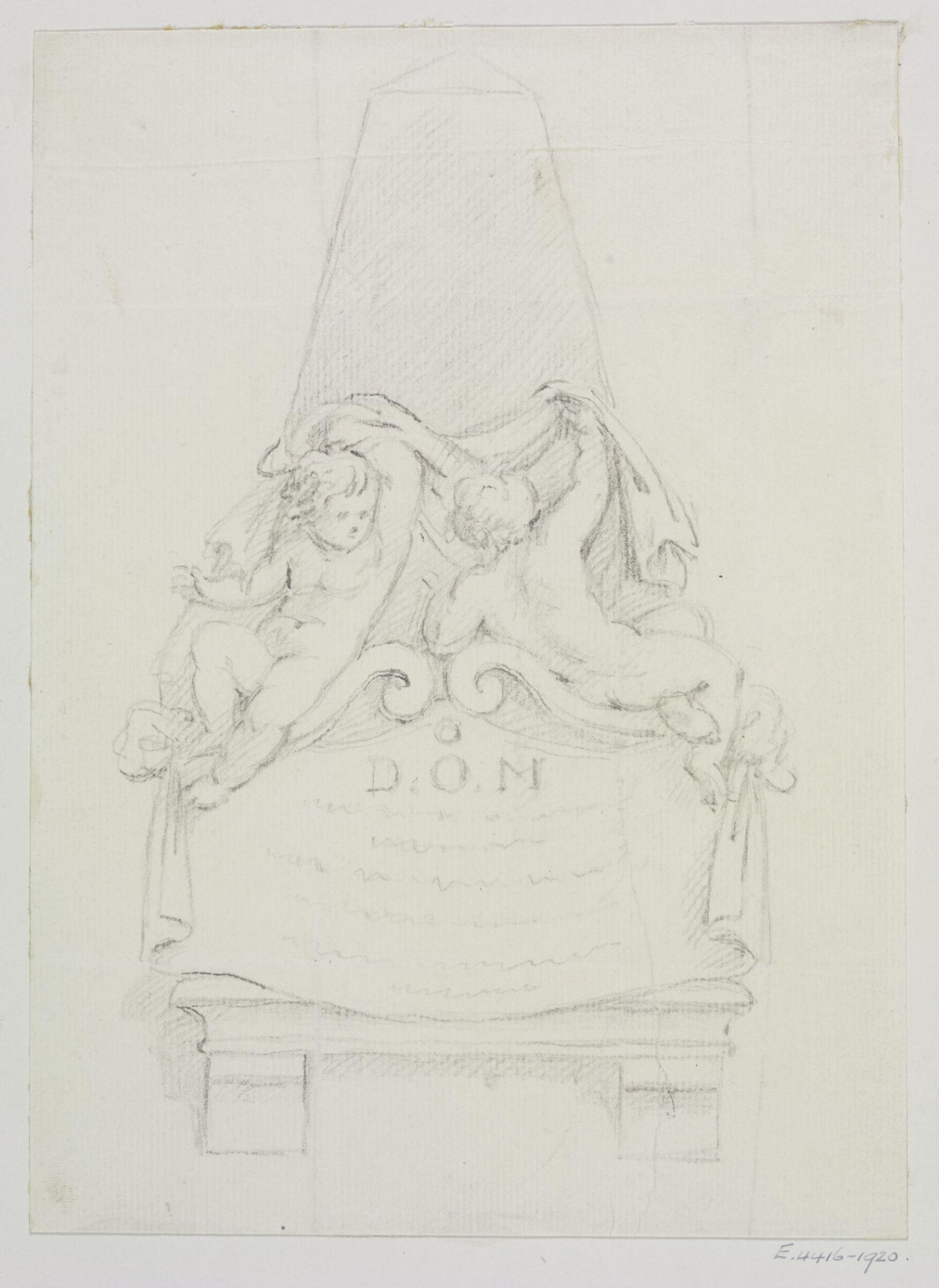 Monument design, Joseph Frans Nollekens, 1737-1823