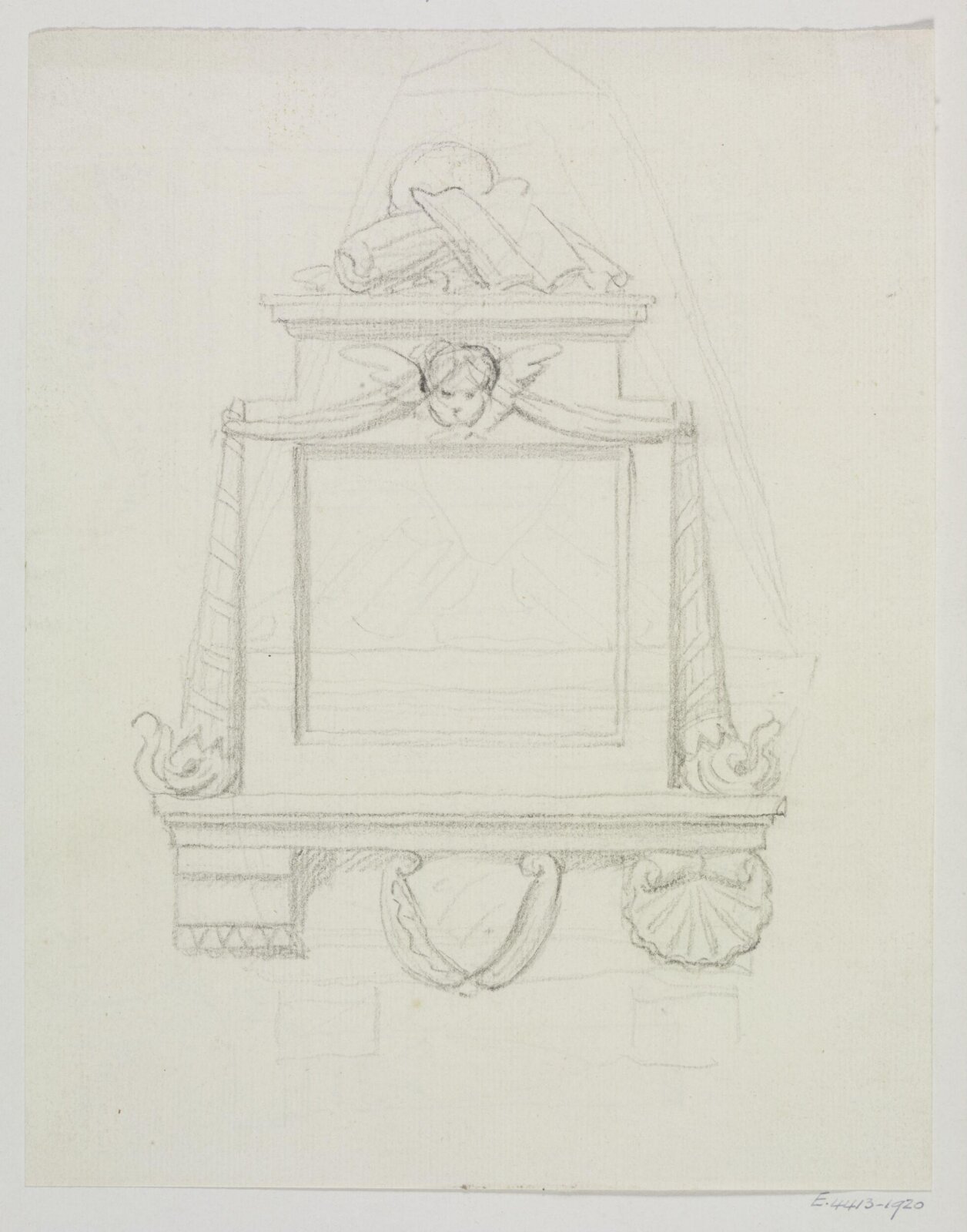 Monument design, Joseph Frans Nollekens, 1737-1823