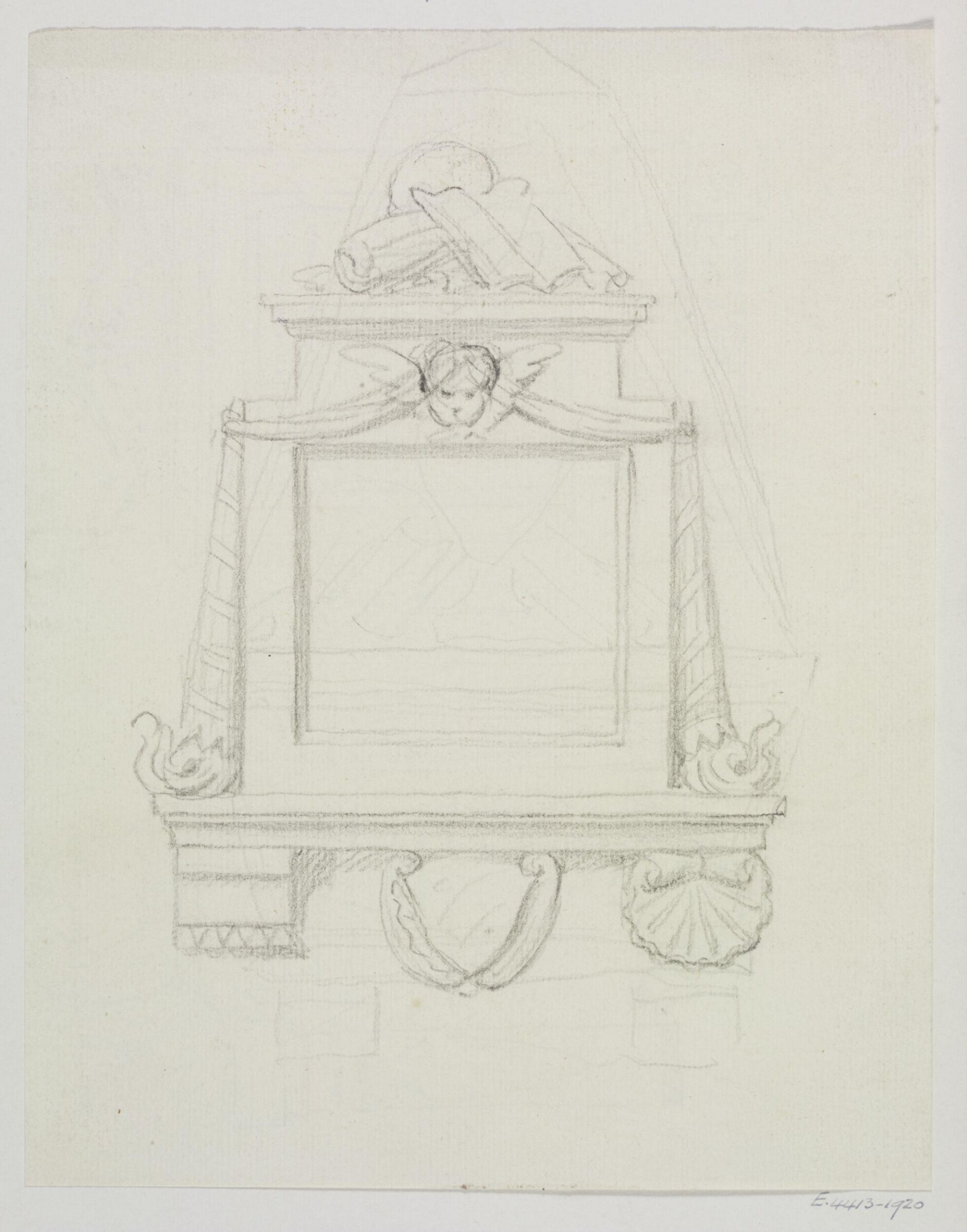 Monument design, Joseph Frans Nollekens, 1737-1823