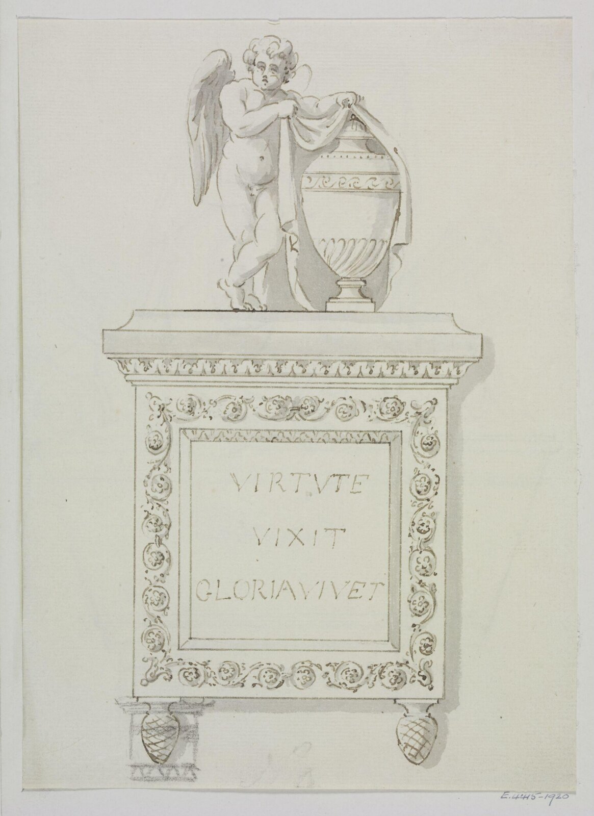Monument design, Joseph Frans Nollekens, 1737-1823